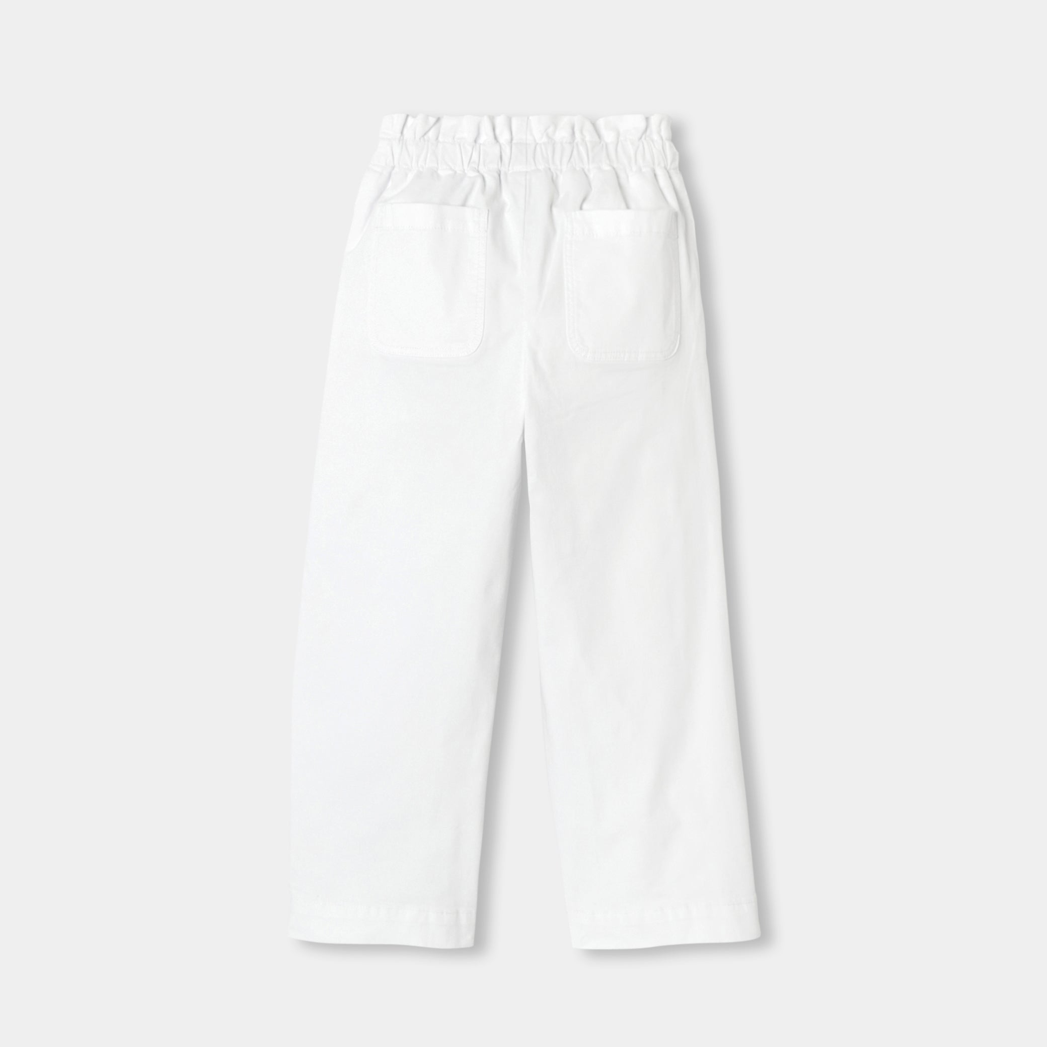 Girls' wide-leg twill pants