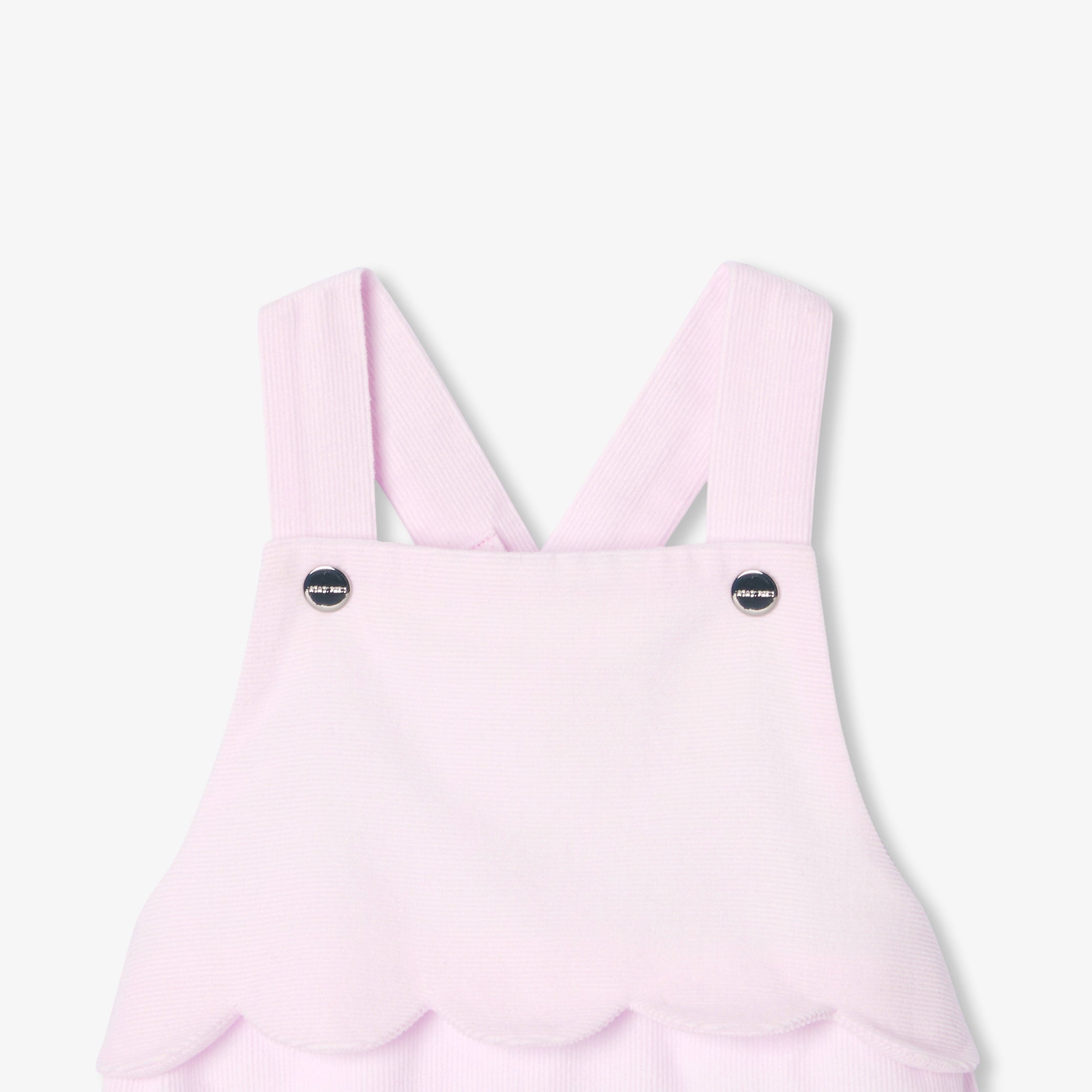 Baby girl velvet overalls