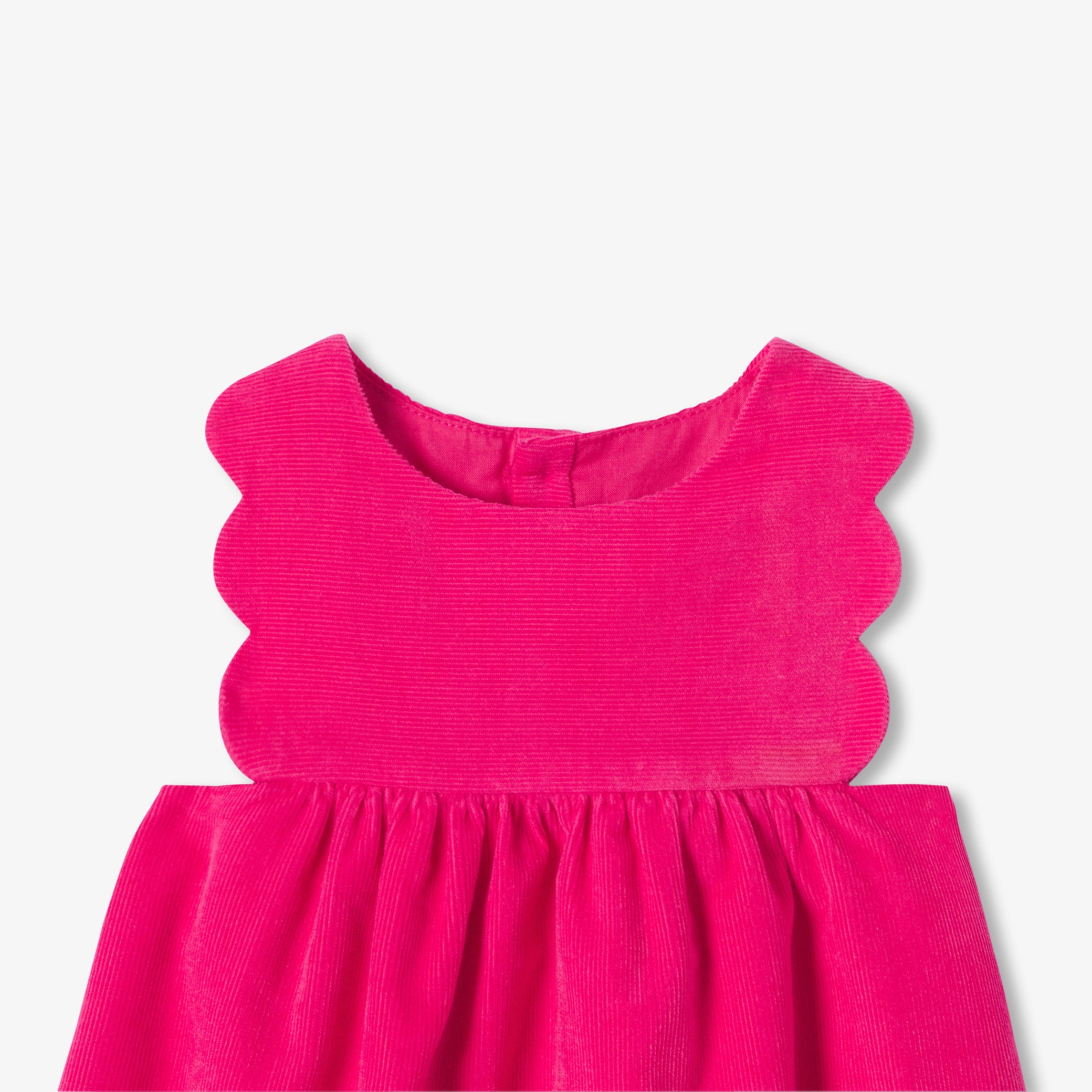 Baby girl pinafore dress in fine-ribbed corduroy
