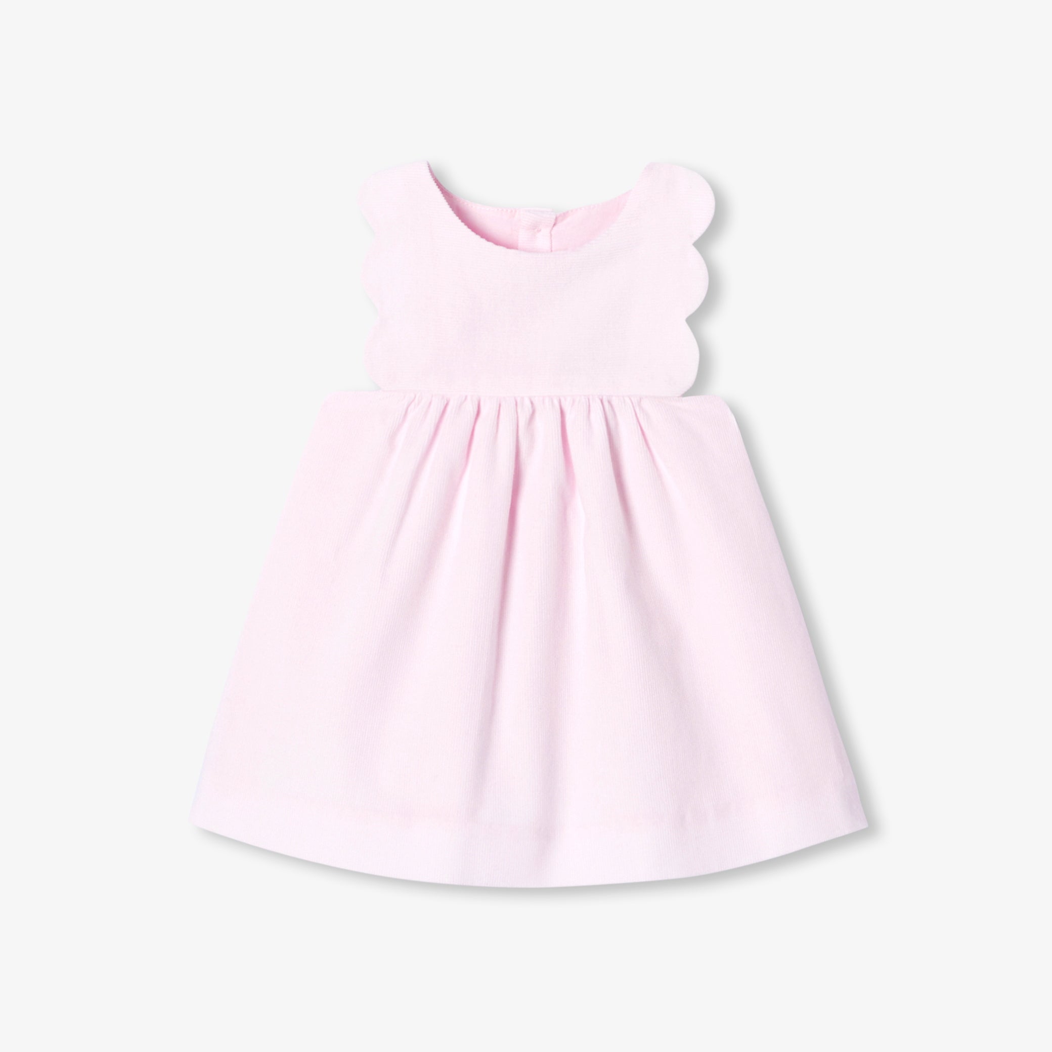 Baby girl pinafore dress in fine-ribbed corduroy