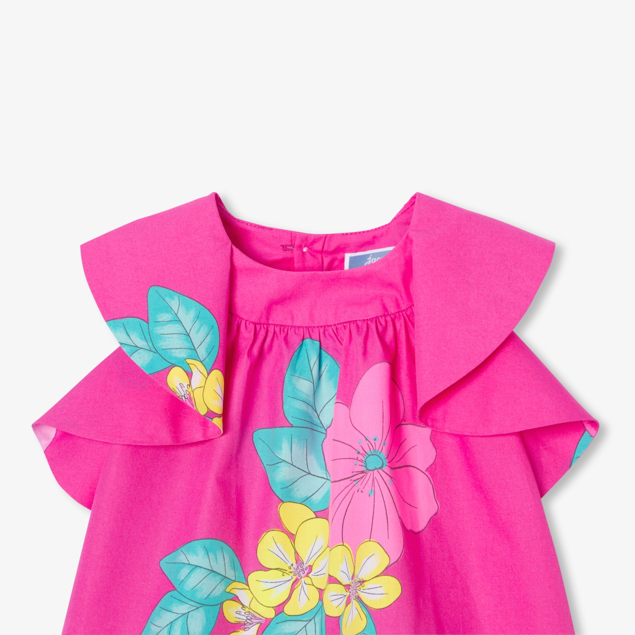 Baby girl sleeveless dress in poplin