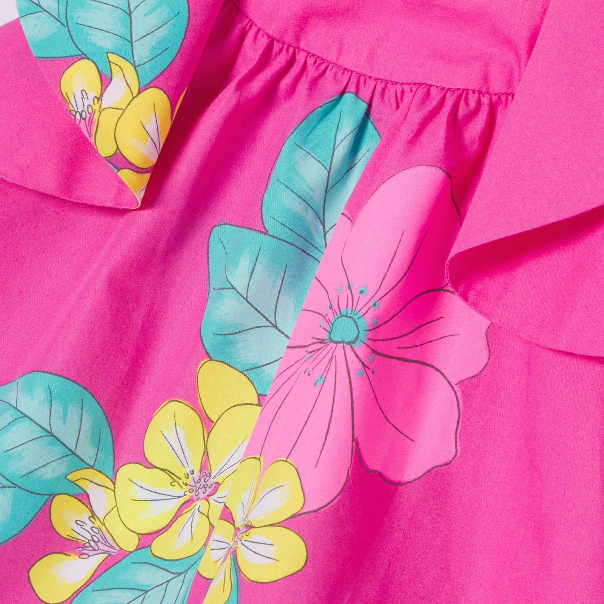 Baby girl sleeveless dress in poplin