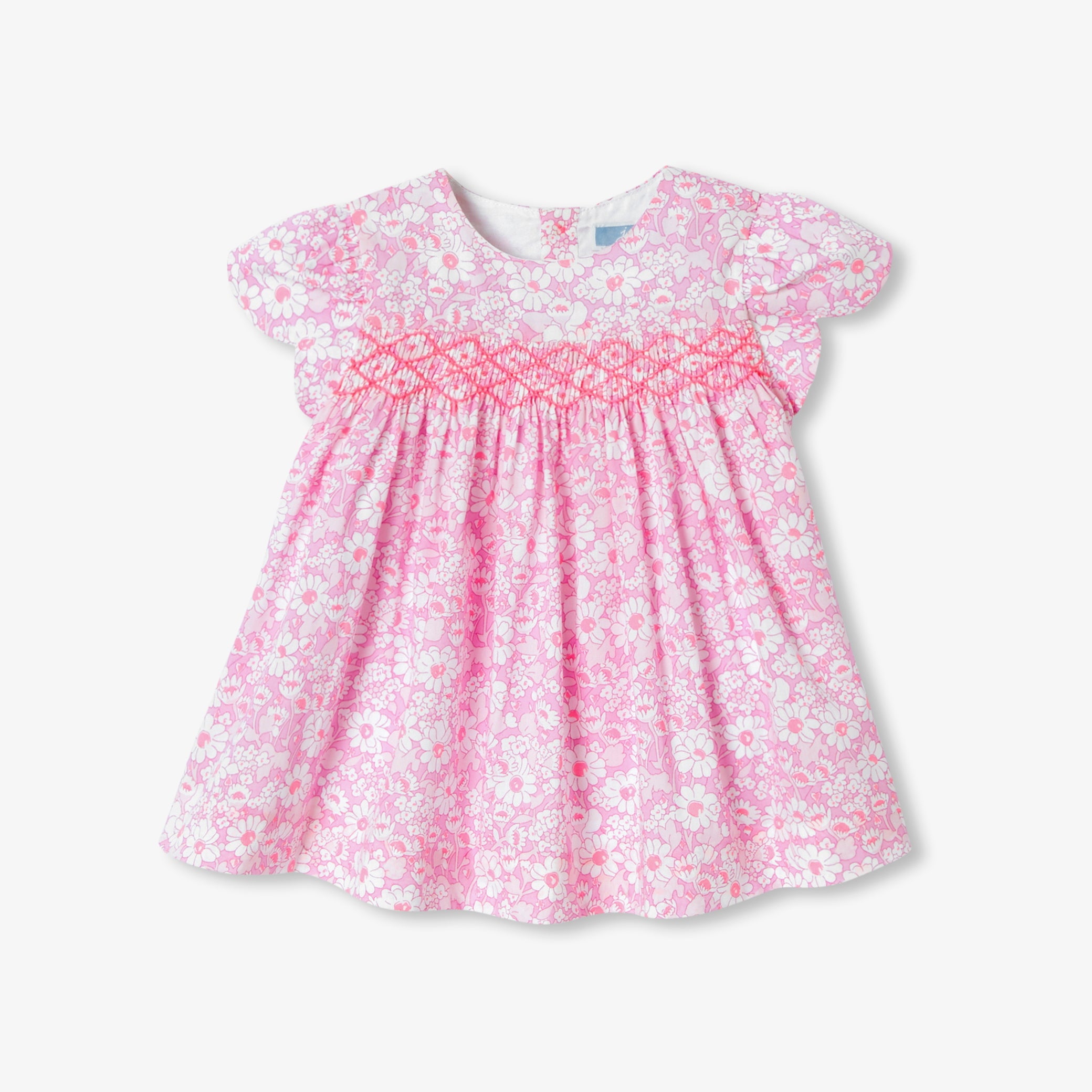 Baby girl short-sleeved Liberty fabrics dress