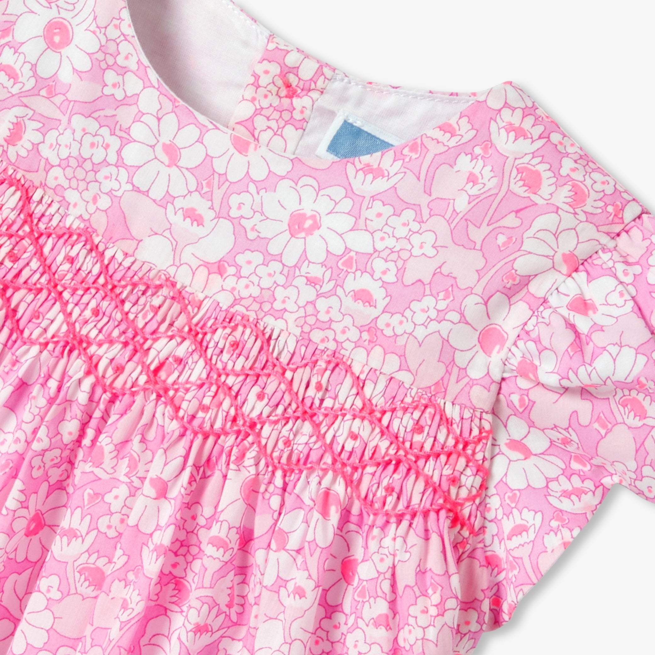 Baby girl short-sleeved Liberty fabrics dress