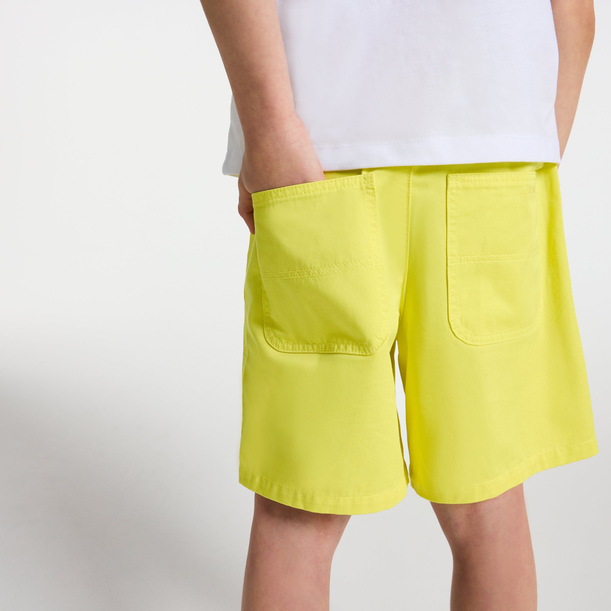 Boys' cotton twill Bermuda shorts