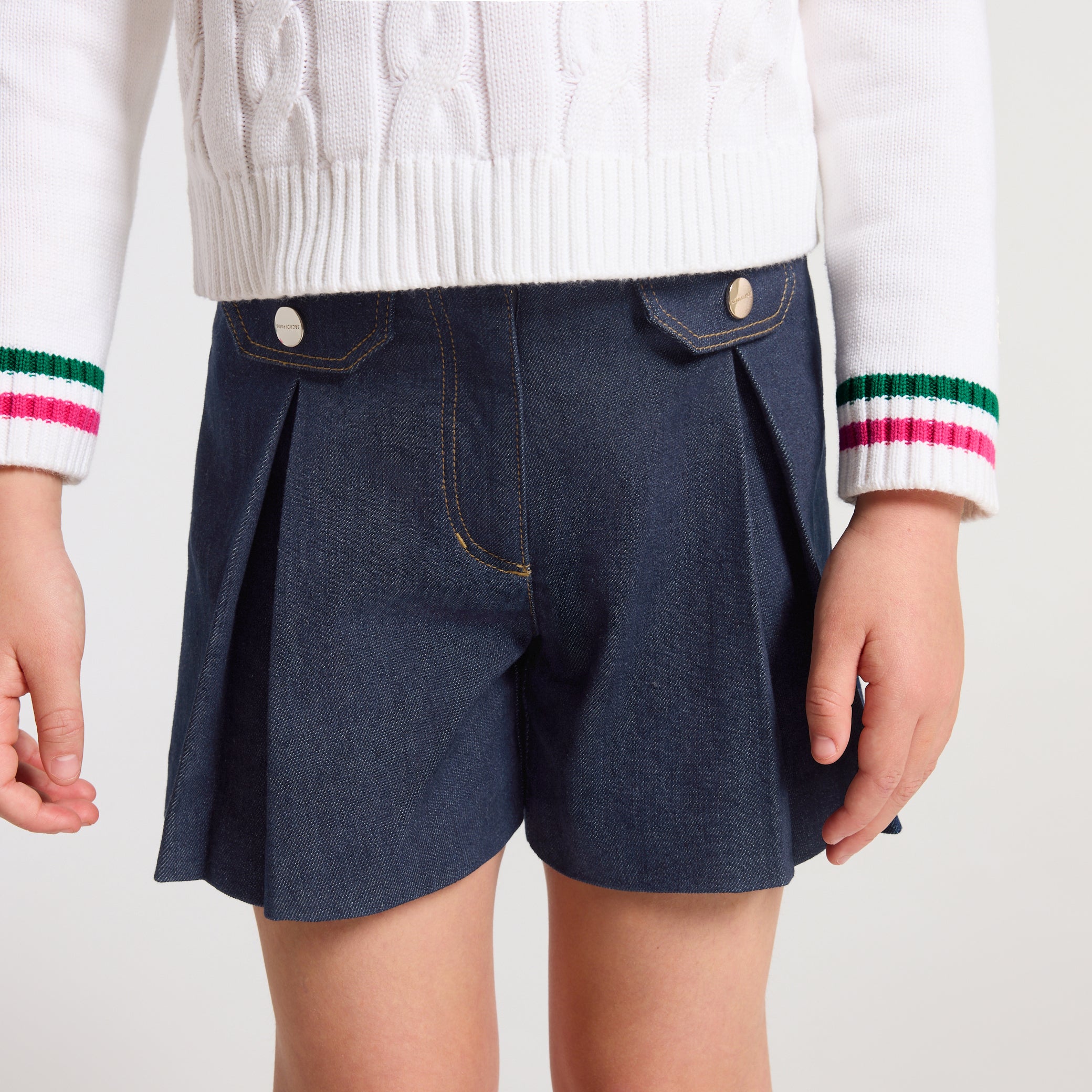 Girl denim culottes