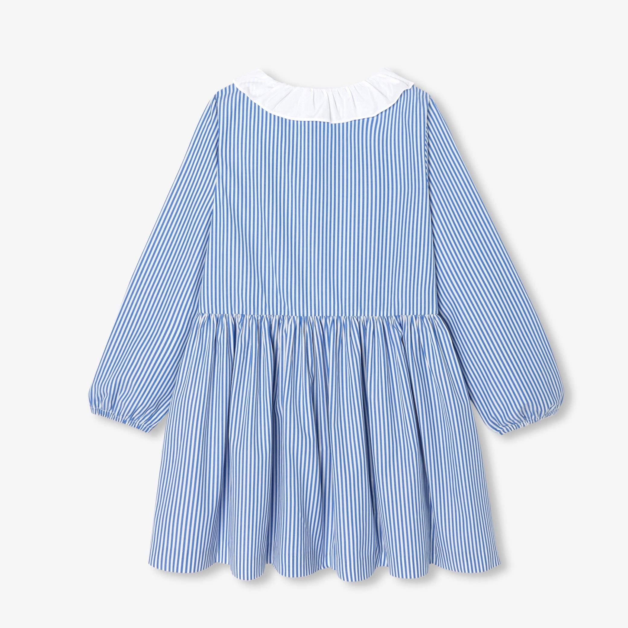 Girl striped pinafore