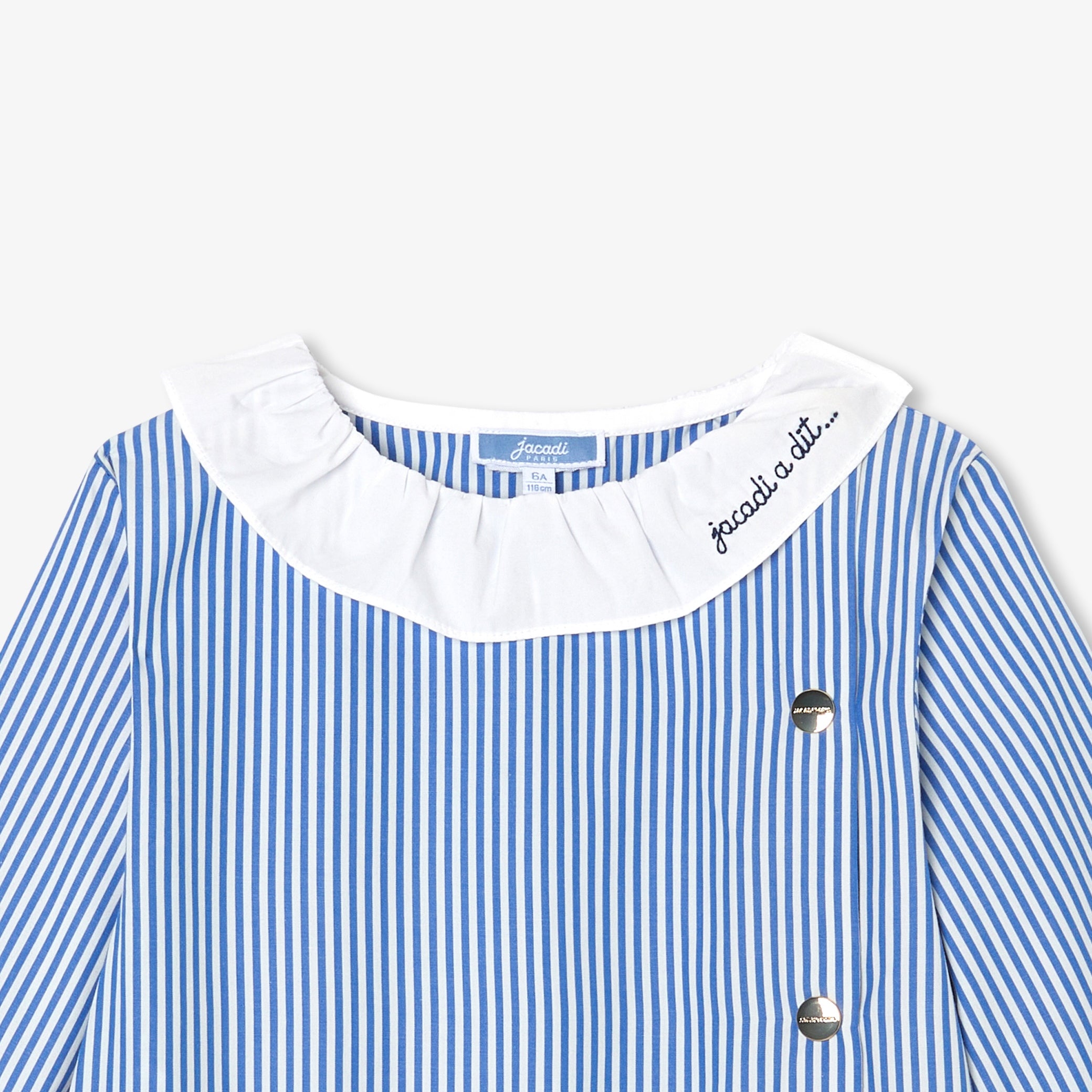 Girl striped pinafore