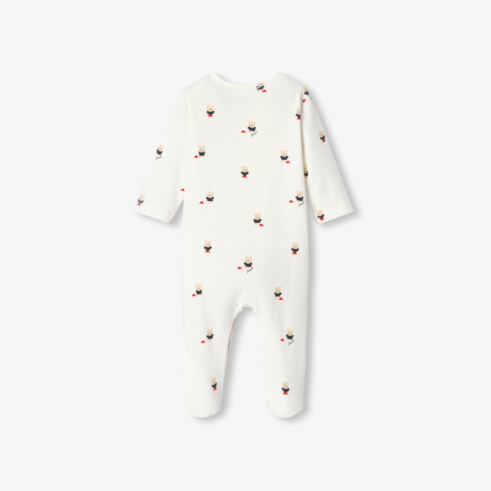 Baby brushed fleece pajamas with bear motif