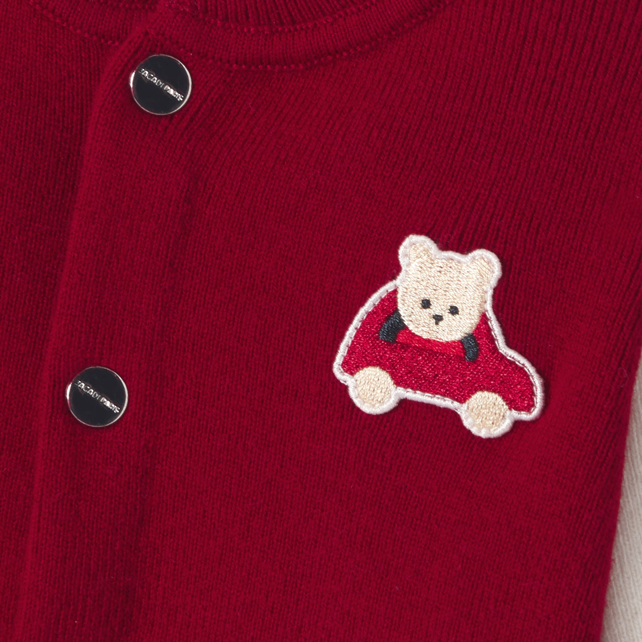 Baby boy varsity-style knitted cardigan