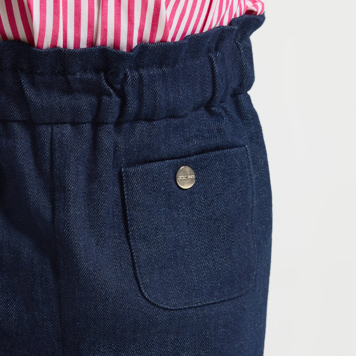 Baby girl paper bag waist jeans