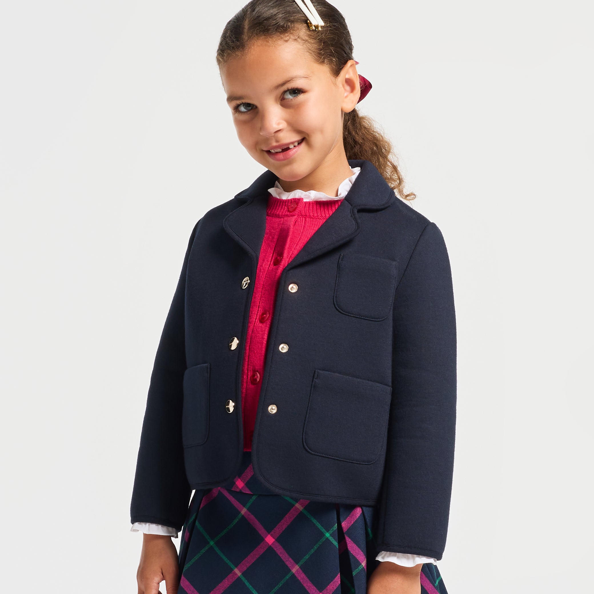 Girl fitted jersey jacket