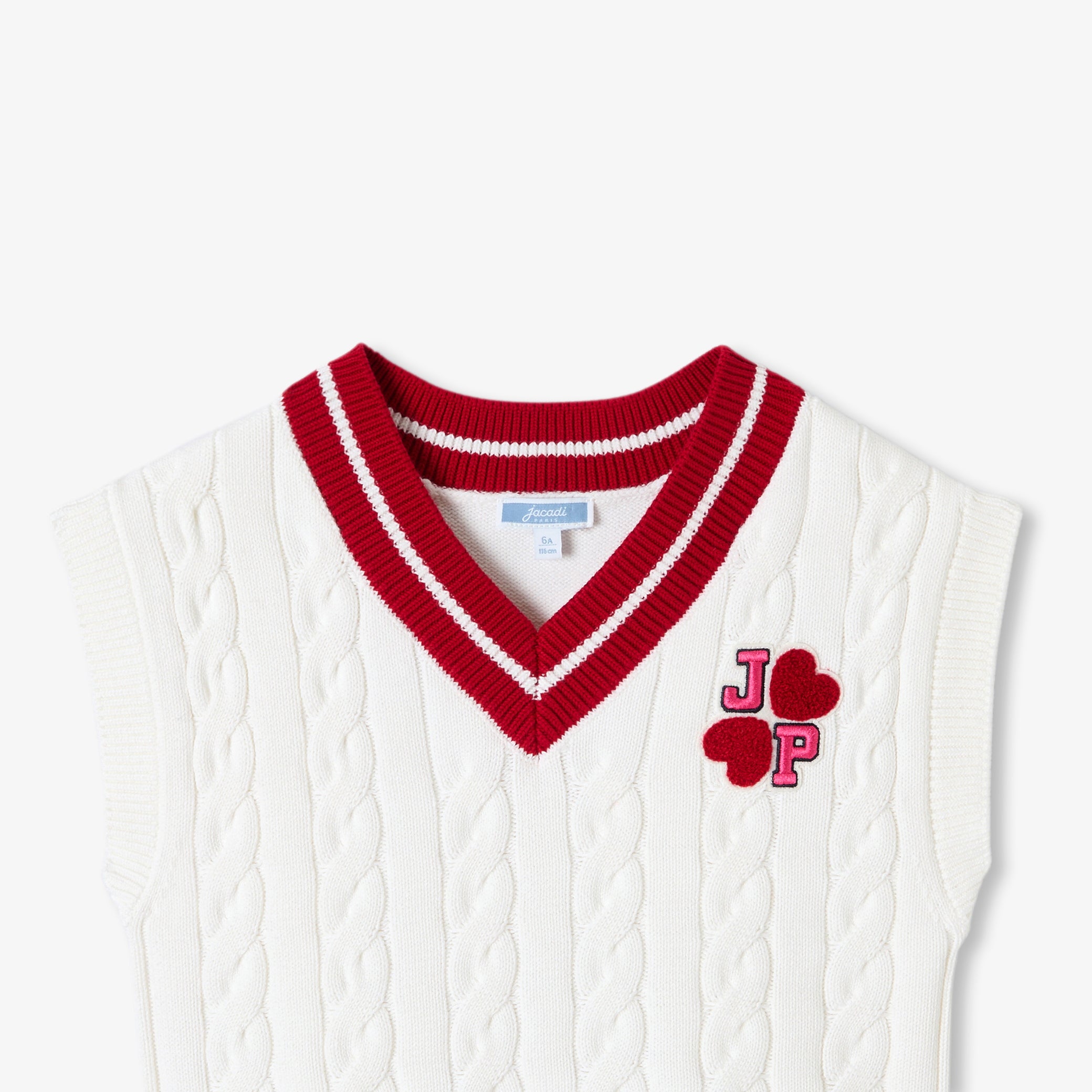Girl sleeveless cotton jumper