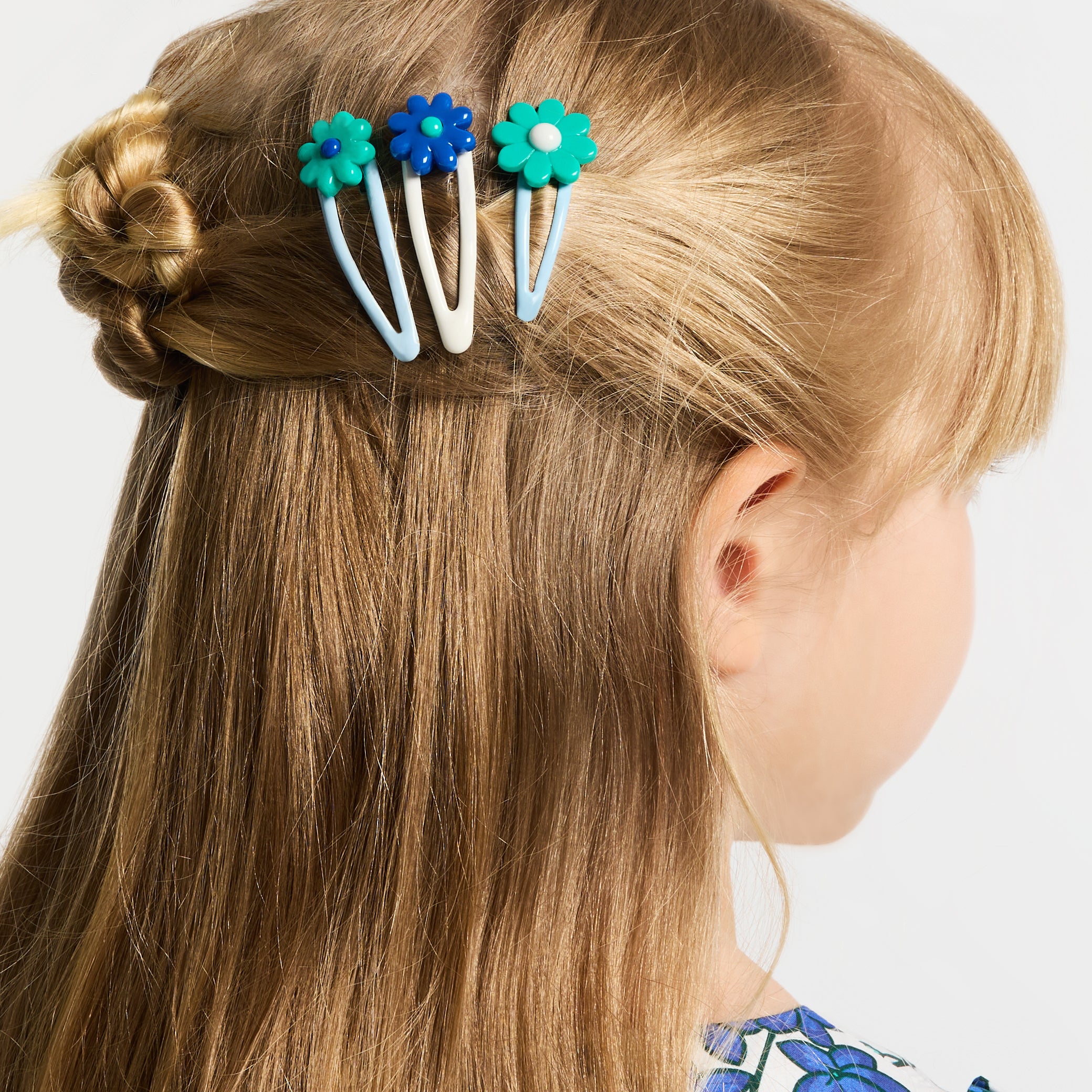 Girl floral hair clip set