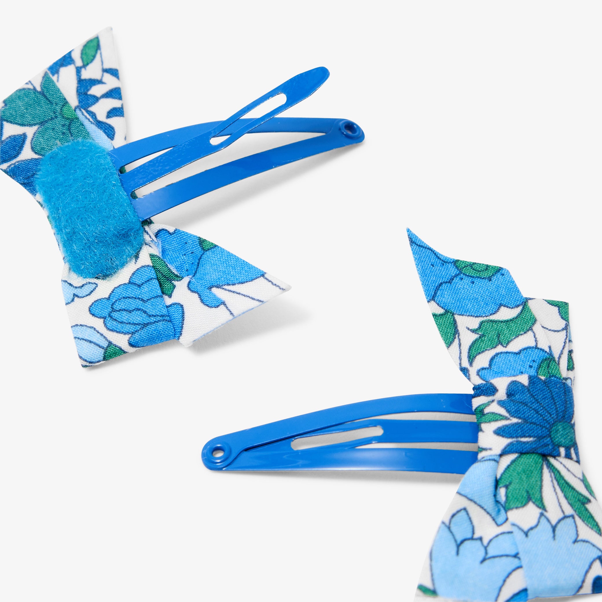 Baby girl Liberty fabric bow hair clip duo