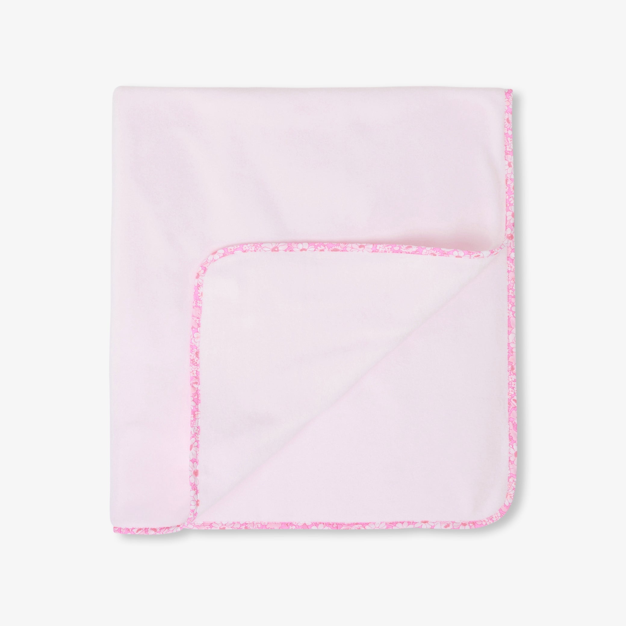 Baby girl fleece and Liberty fabric blanket