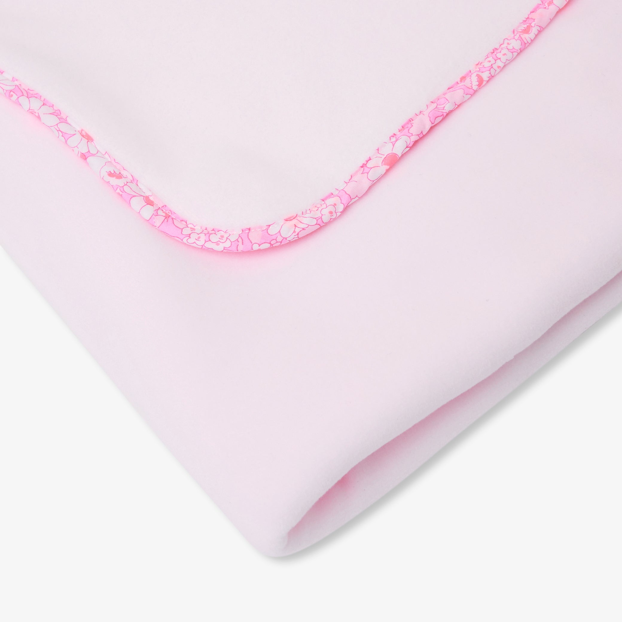 Baby girl fleece and Liberty fabric blanket