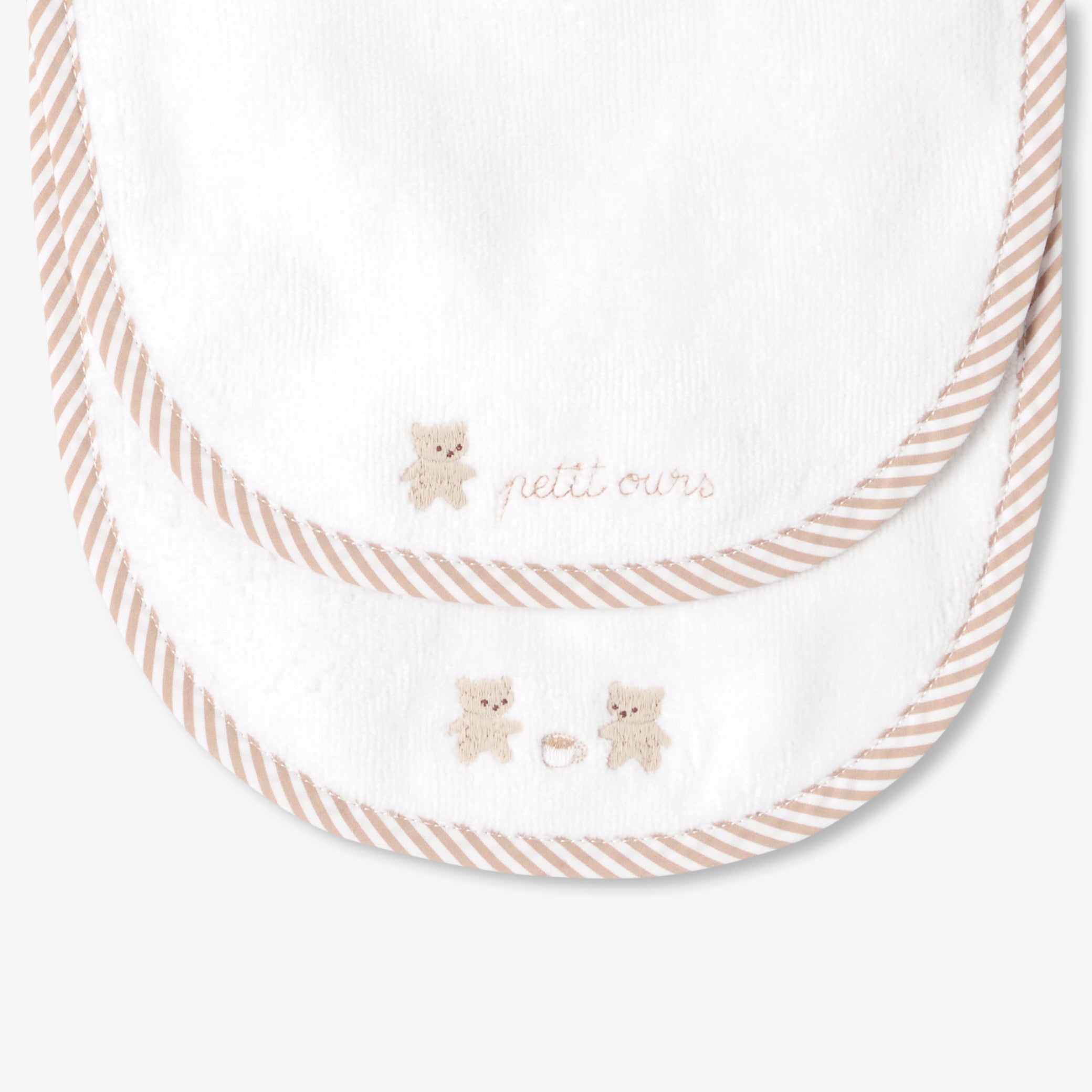 Set of 2 terry cloth bibs