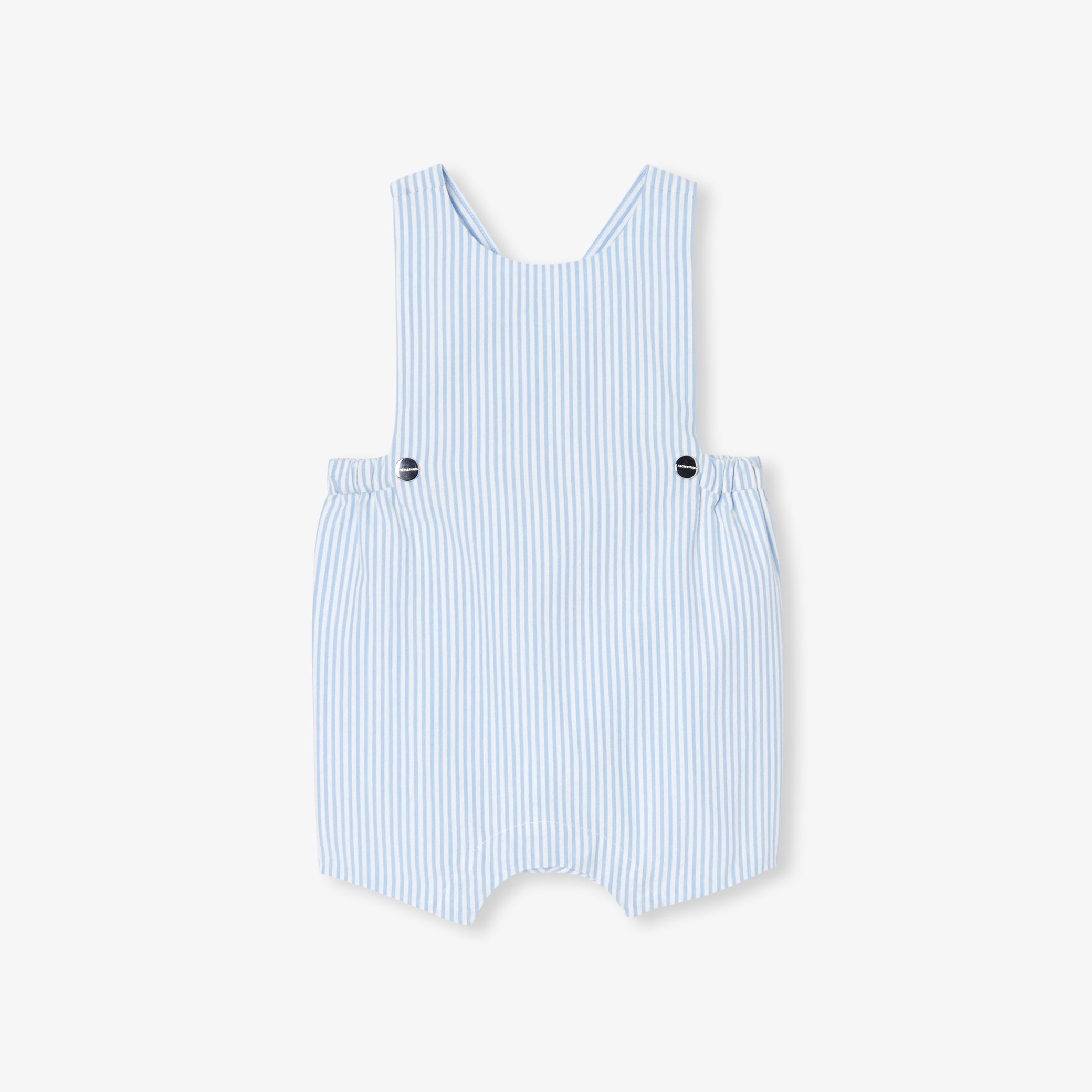 Baby boy seersucker romper