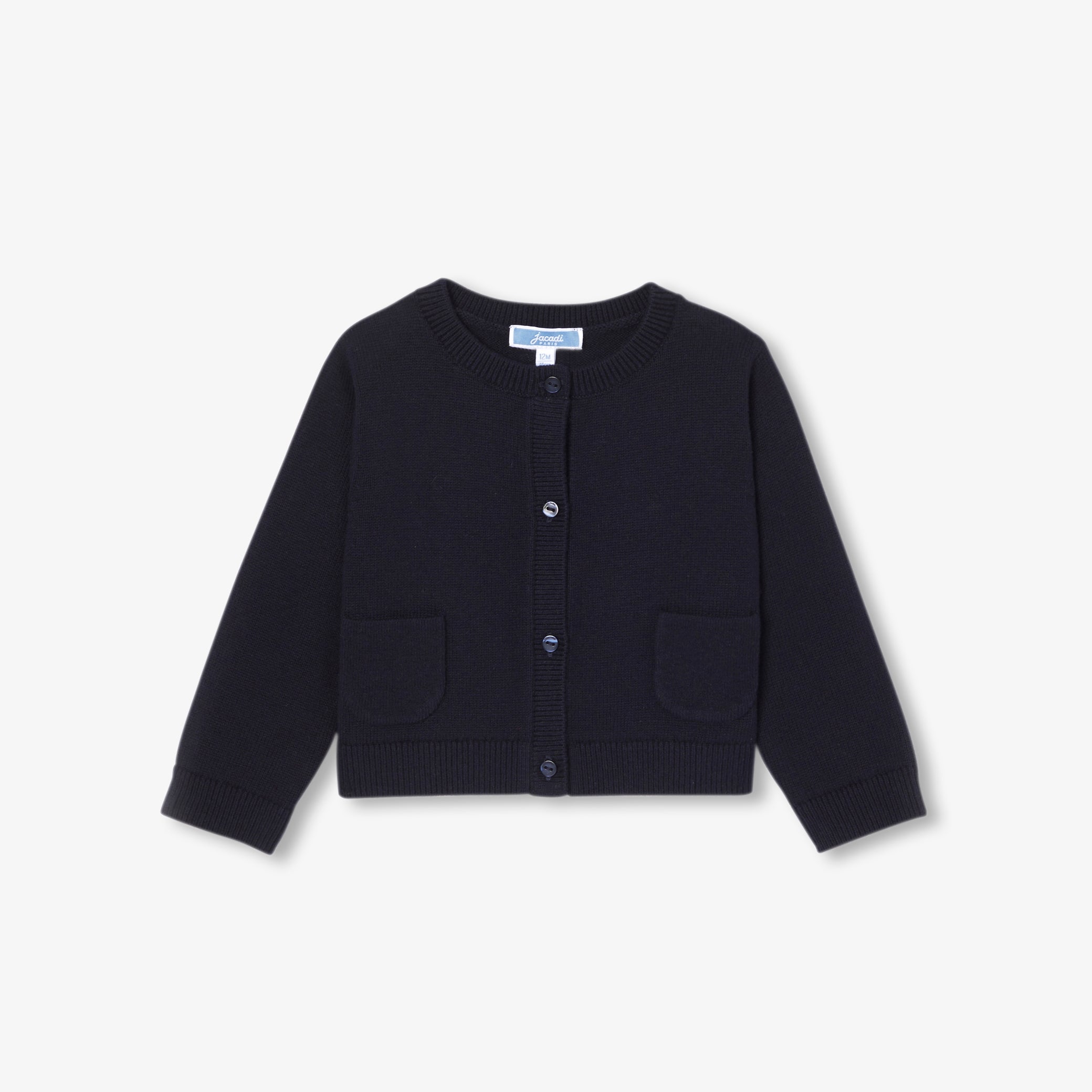 Baby girl cardigan in cotton and wool