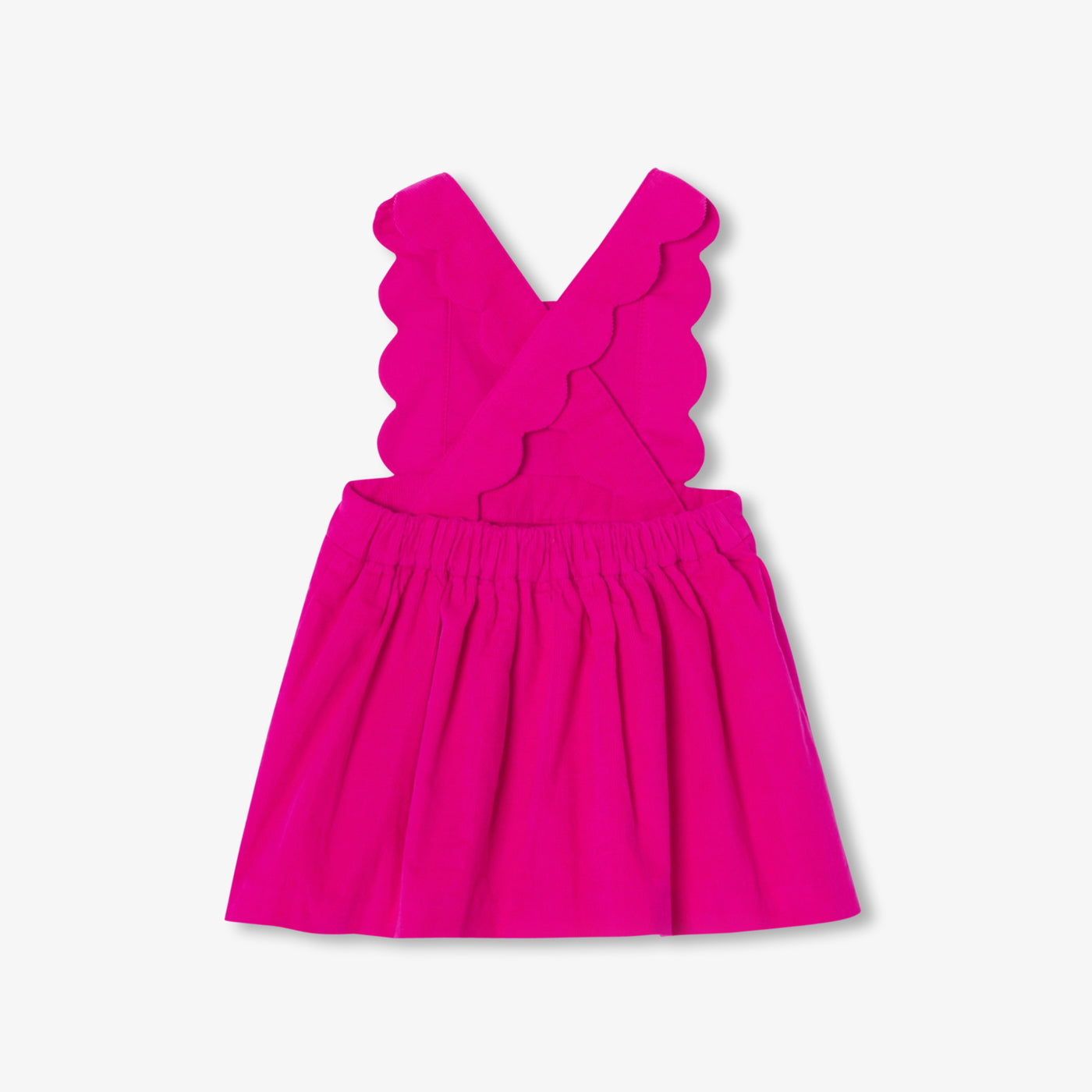 Baby girl pinafore dress in milleraies velvet