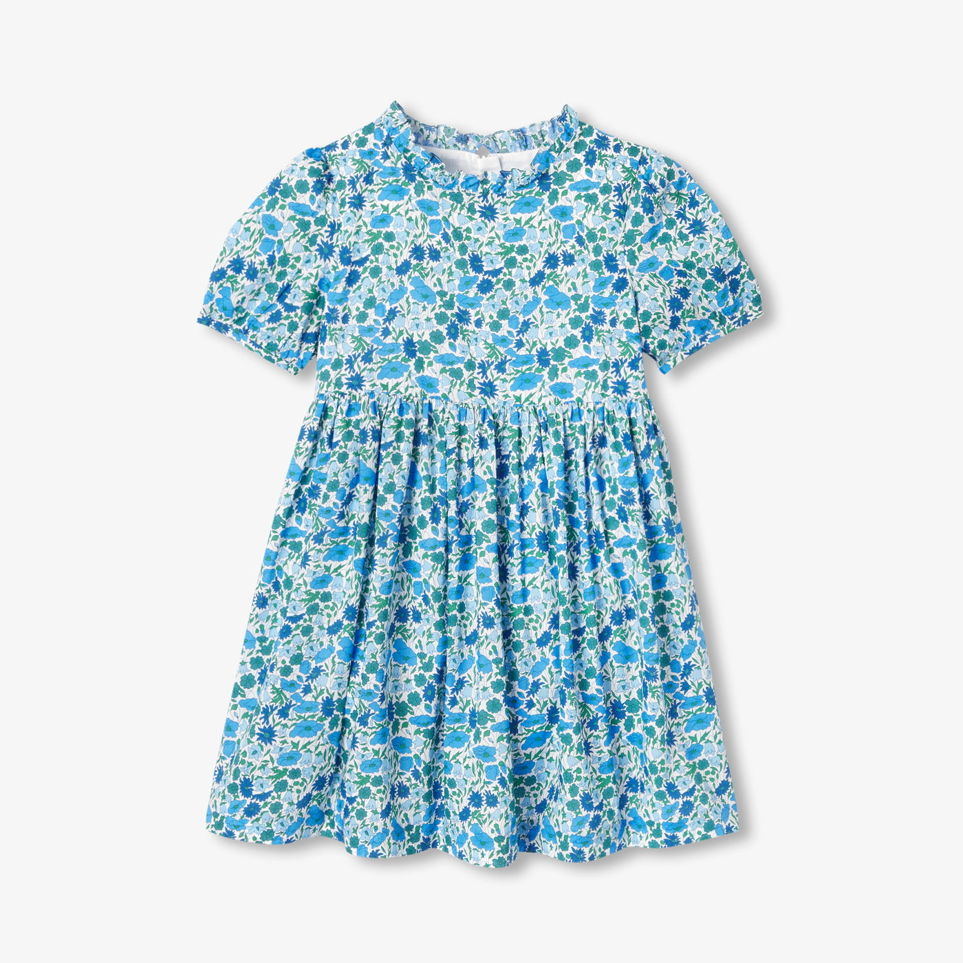 Girl puff sleeve dress in Liberty fabric
