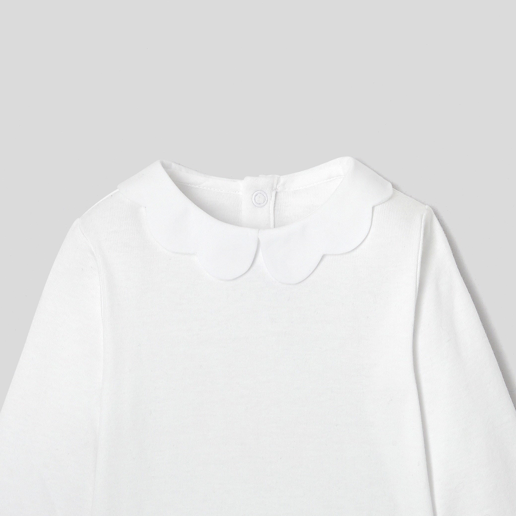 Baby Girl Bodysuit with scalloped collar