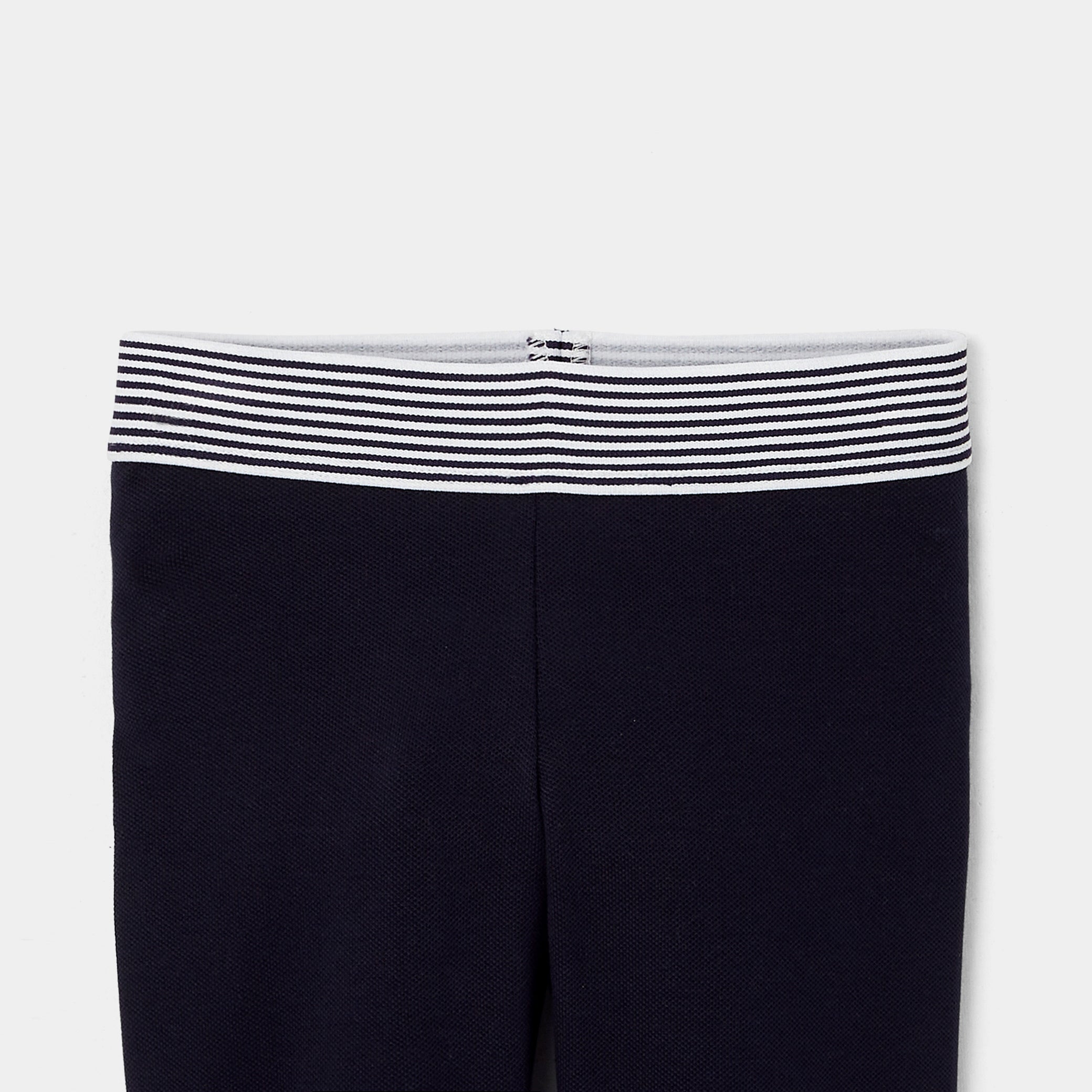 Girl cotton piqué leggings