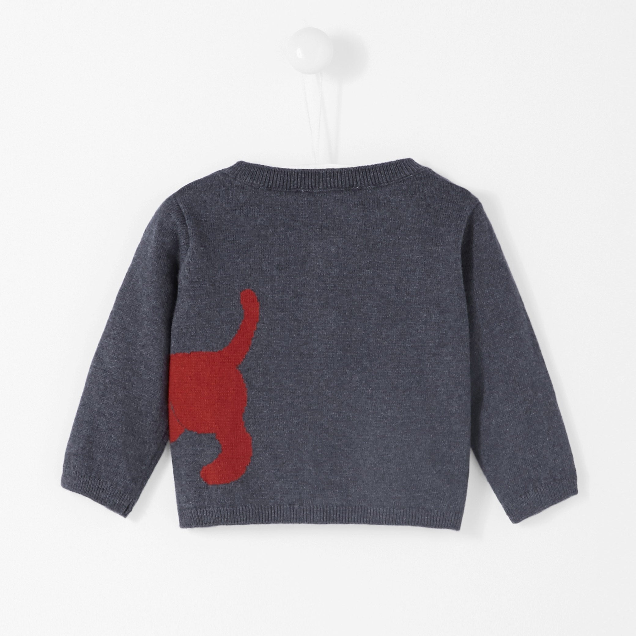 Baby boy cardigan with dog pattern