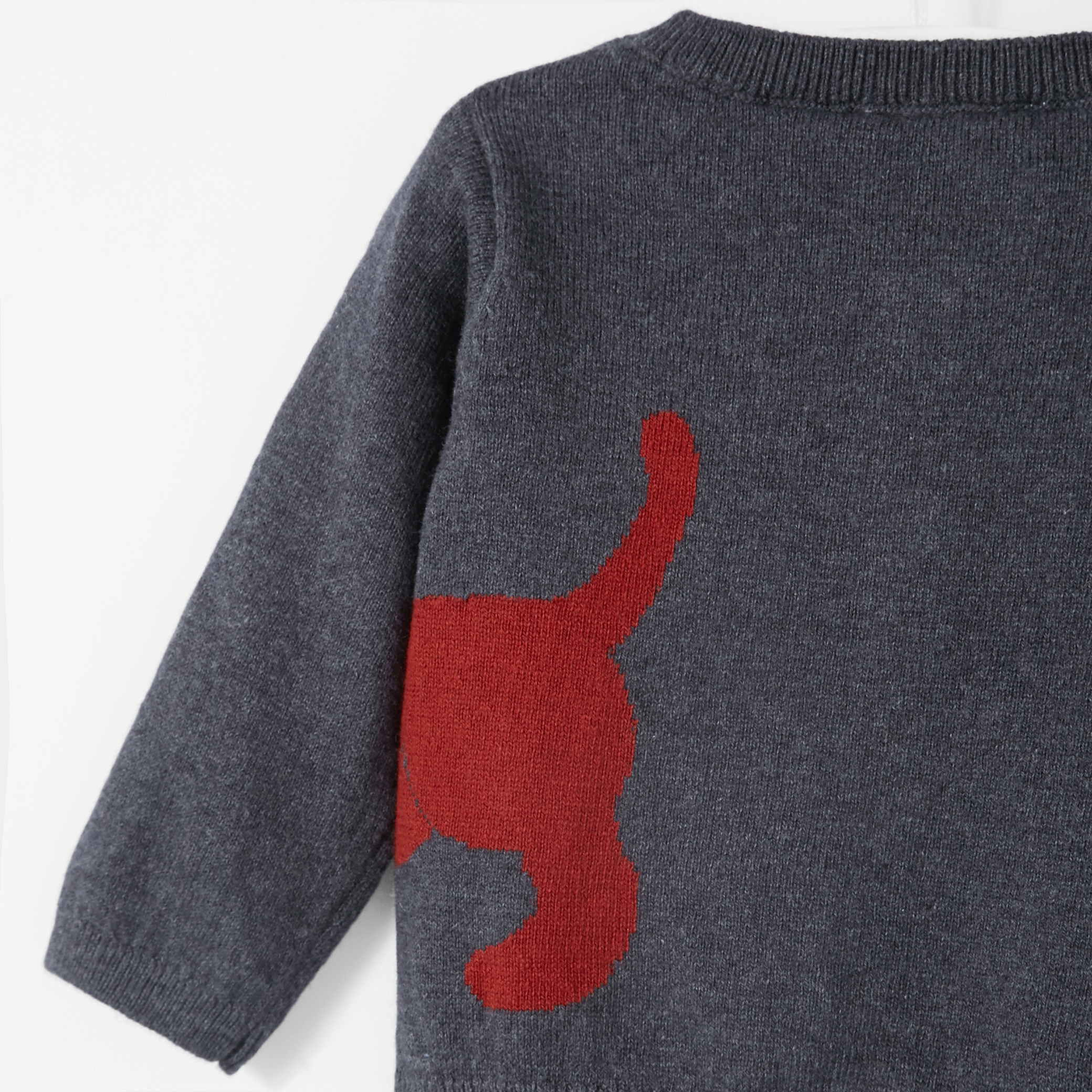 Baby boy cardigan with dog pattern