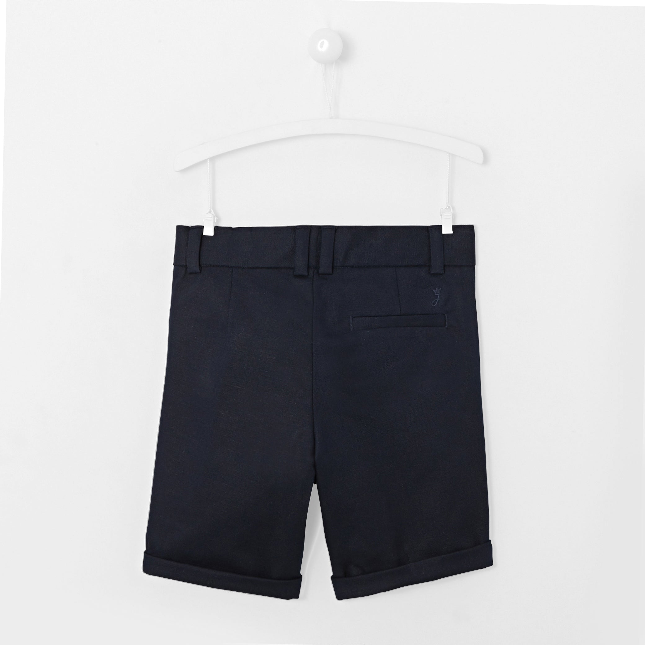 Boy cotton and linen Bermuda shorts