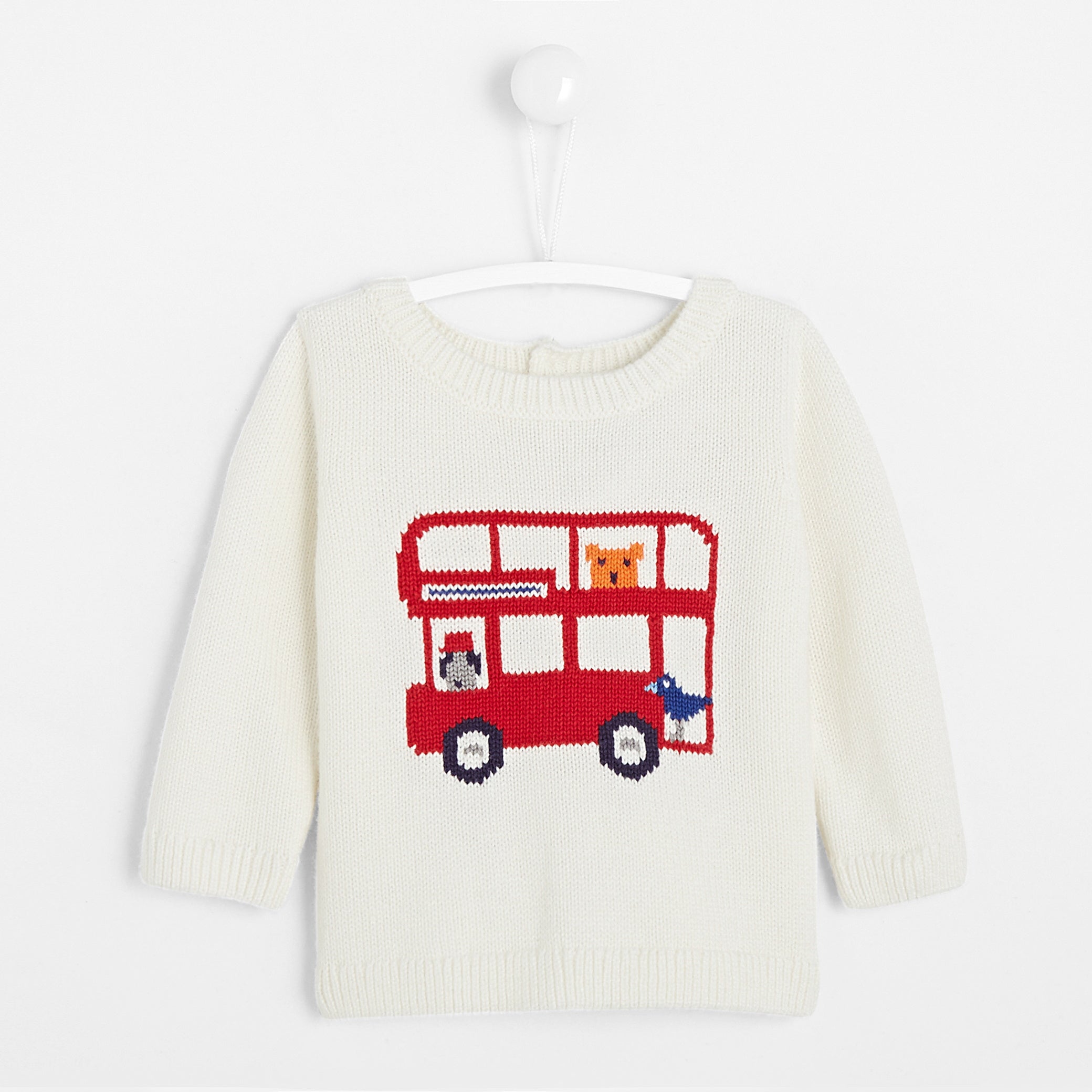 Baby boy intarsia bus sweater
