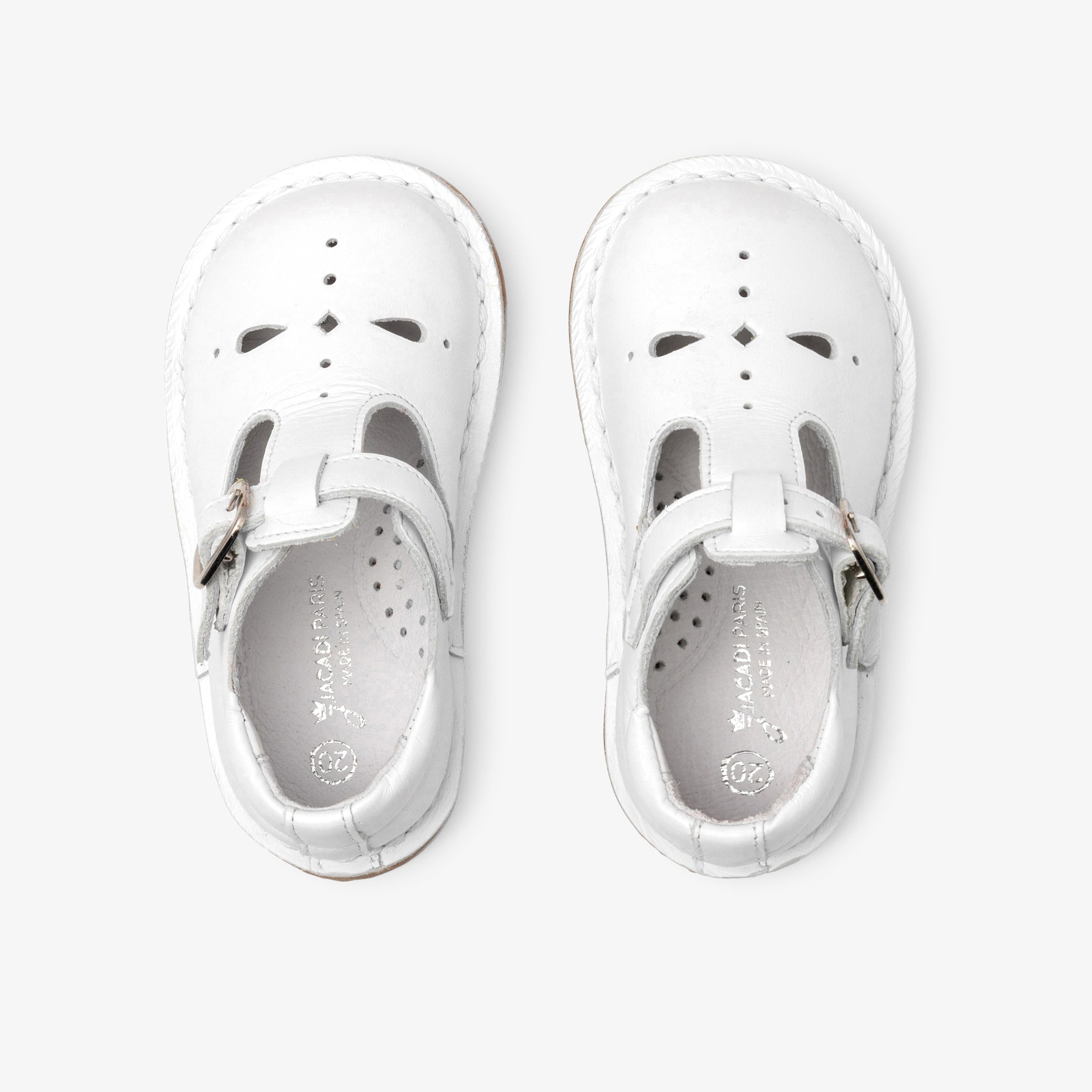 Smooth leather mixed baby slingbacks