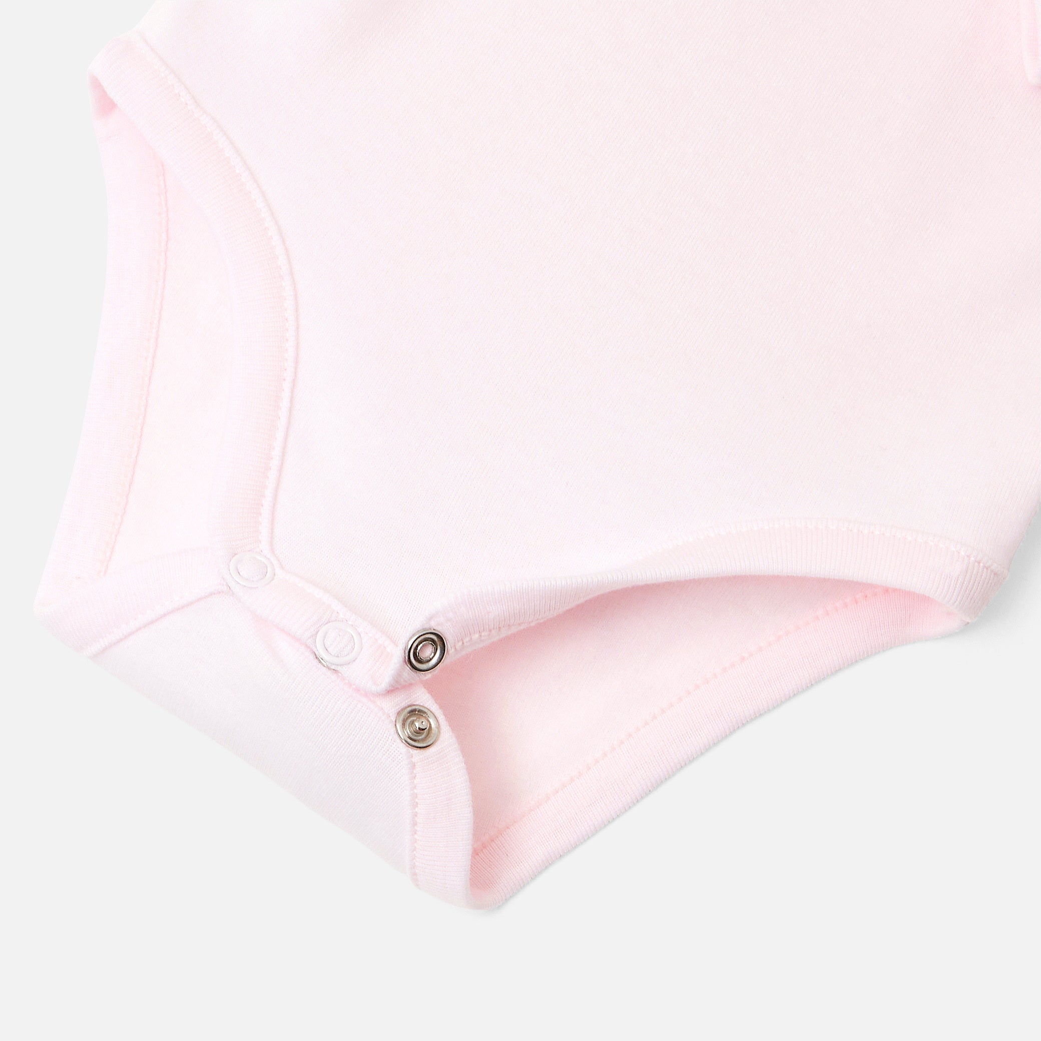 Baby girl bodysuit with scalloped collar