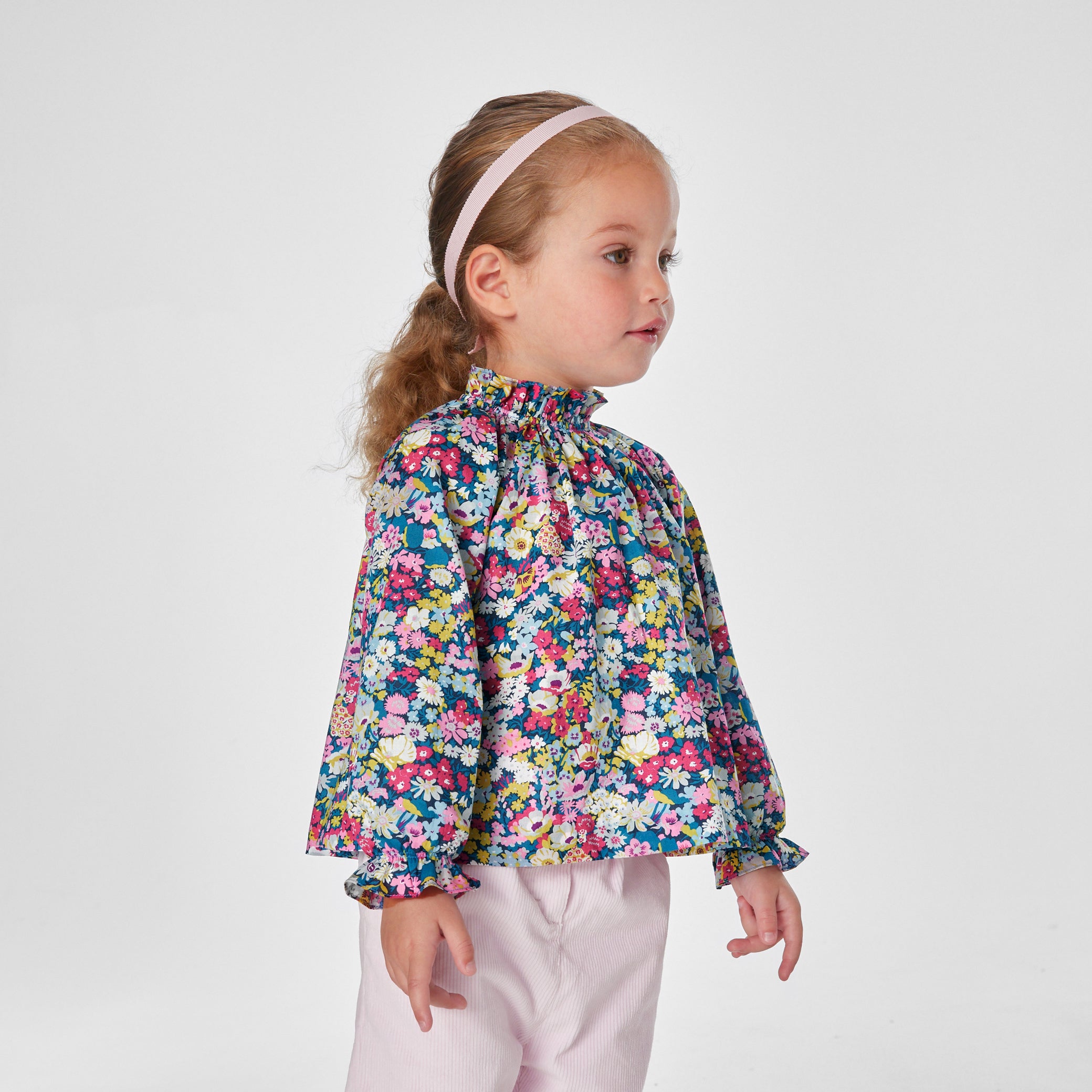 Toddler girl blouse in Liberty fabric