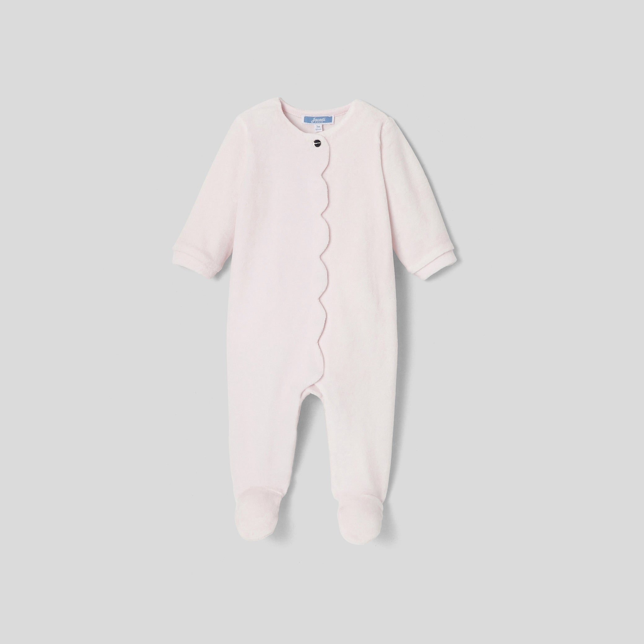 Baby girl pyjamas in velvet bouclette