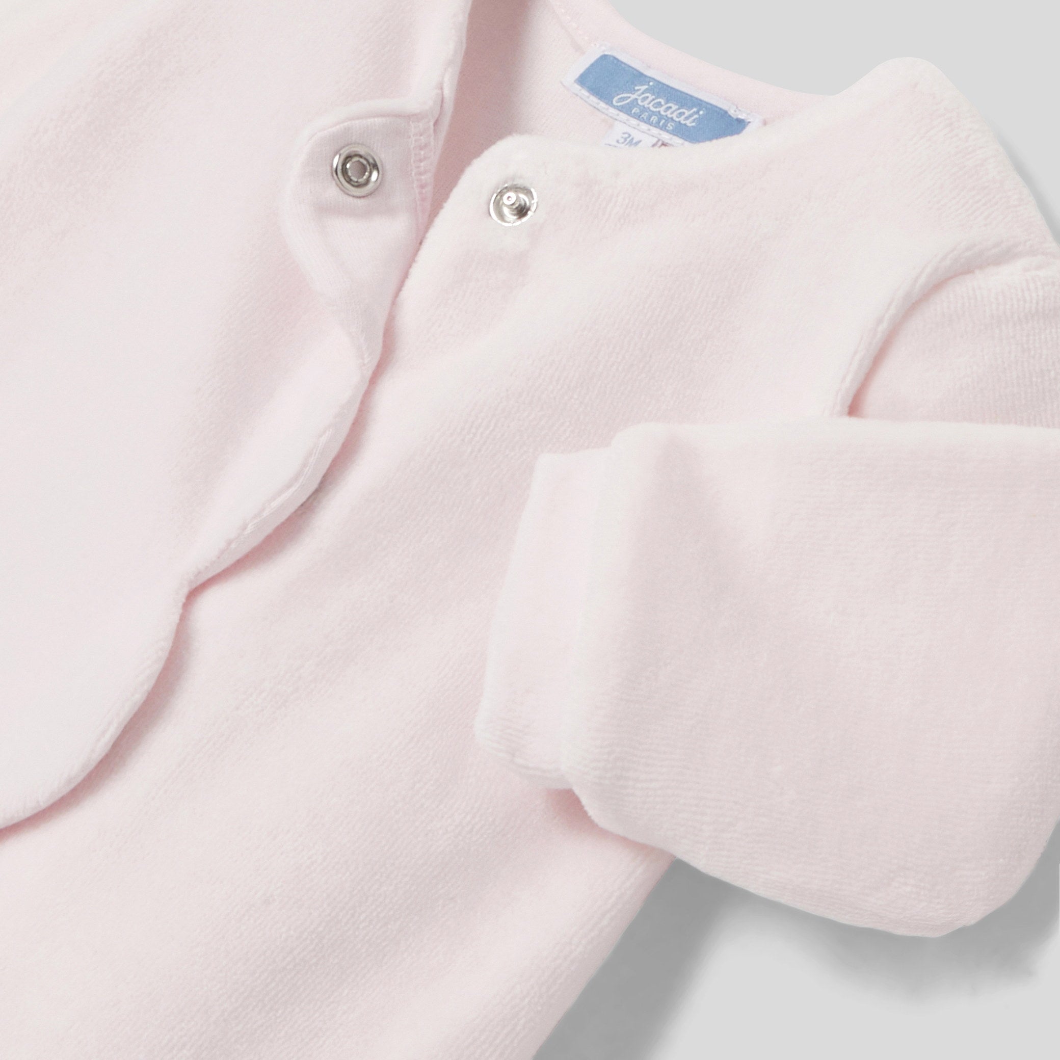 Baby girl pyjamas in velvet bouclette