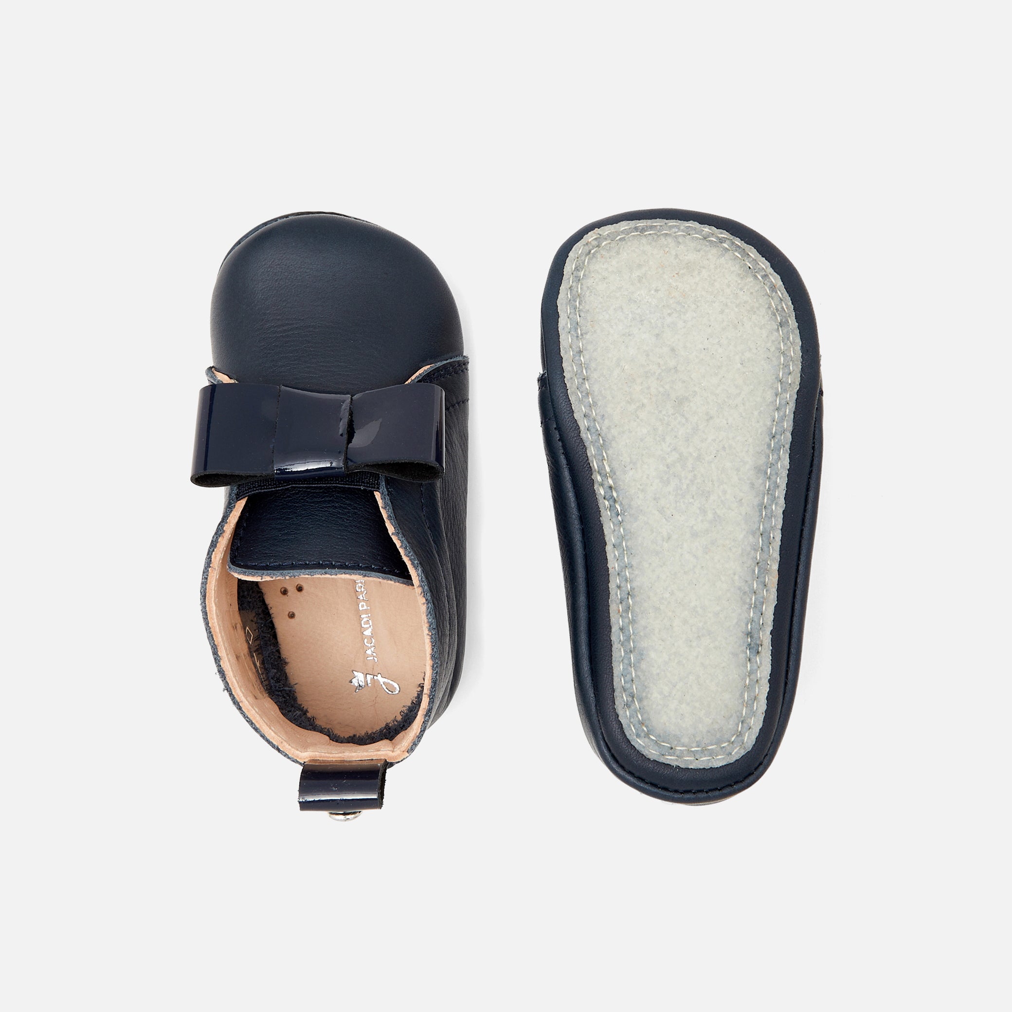 Baby girl leather sleepers