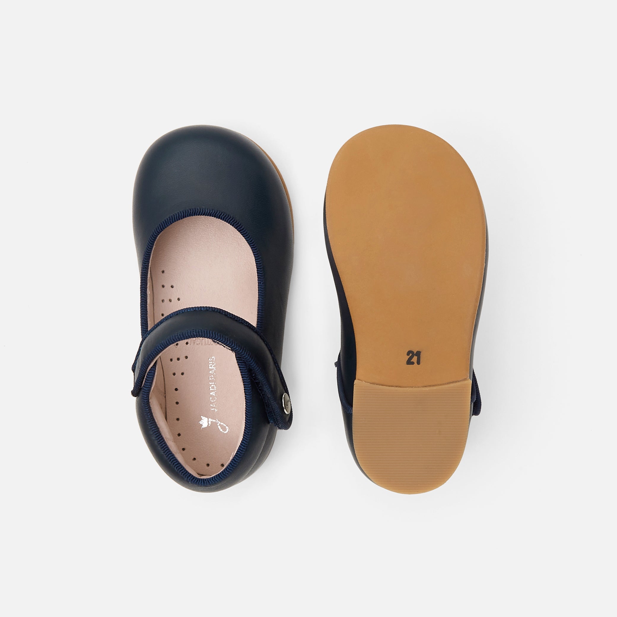 Baby girl Mary Janes in smooth leather
