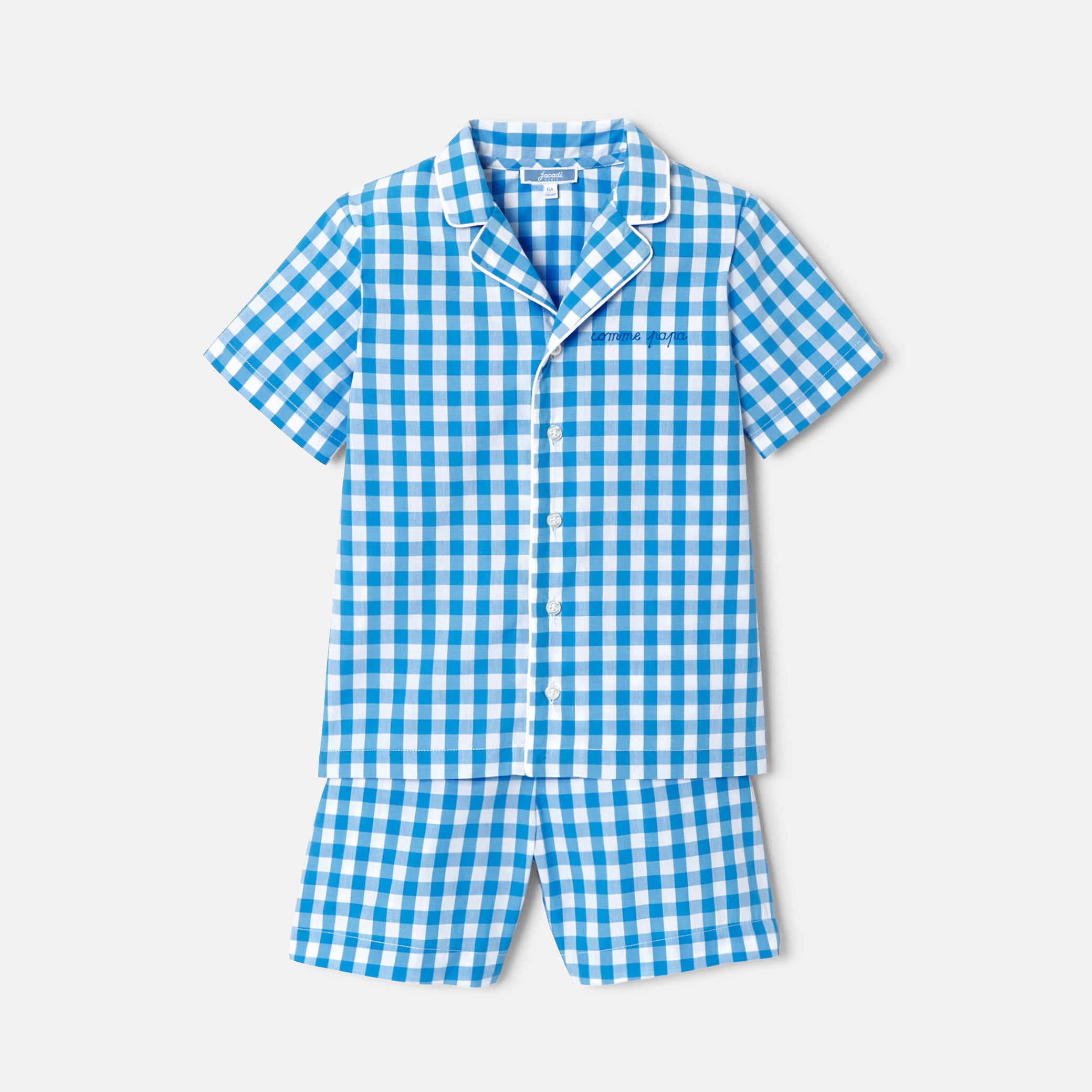 Boy gingham short pajamas