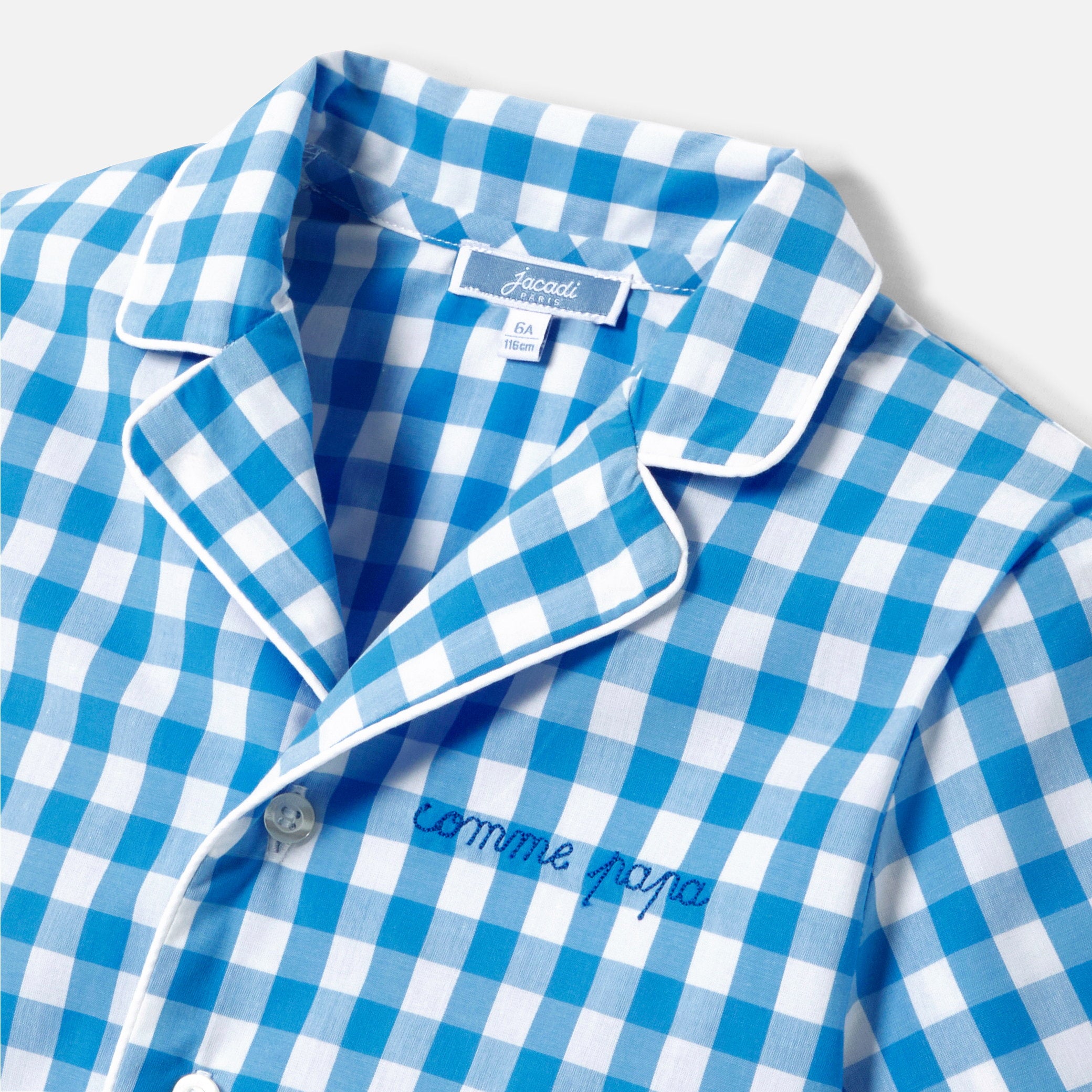 Boy gingham short pajamas