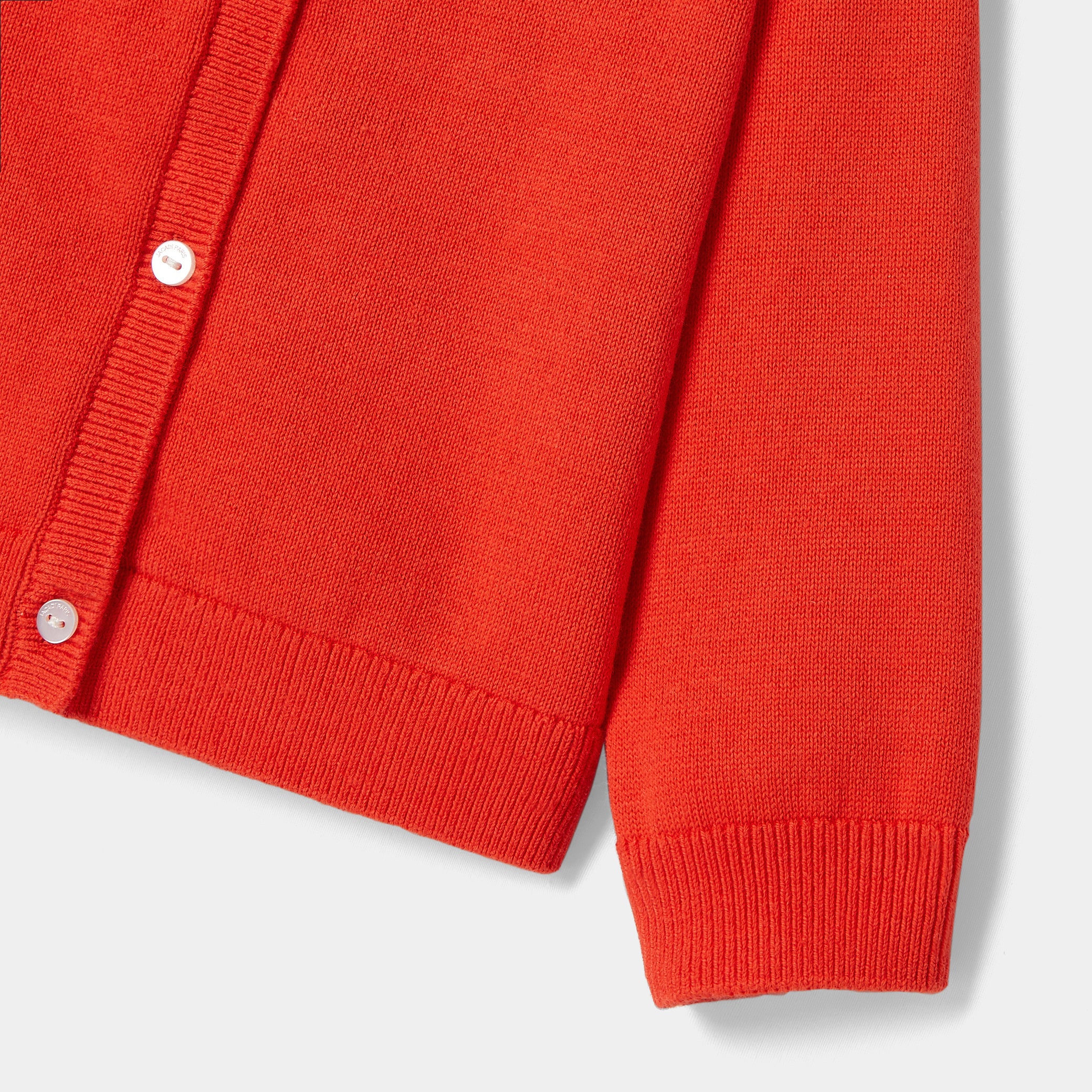 Toddler girl cardigan in garter stitch knit