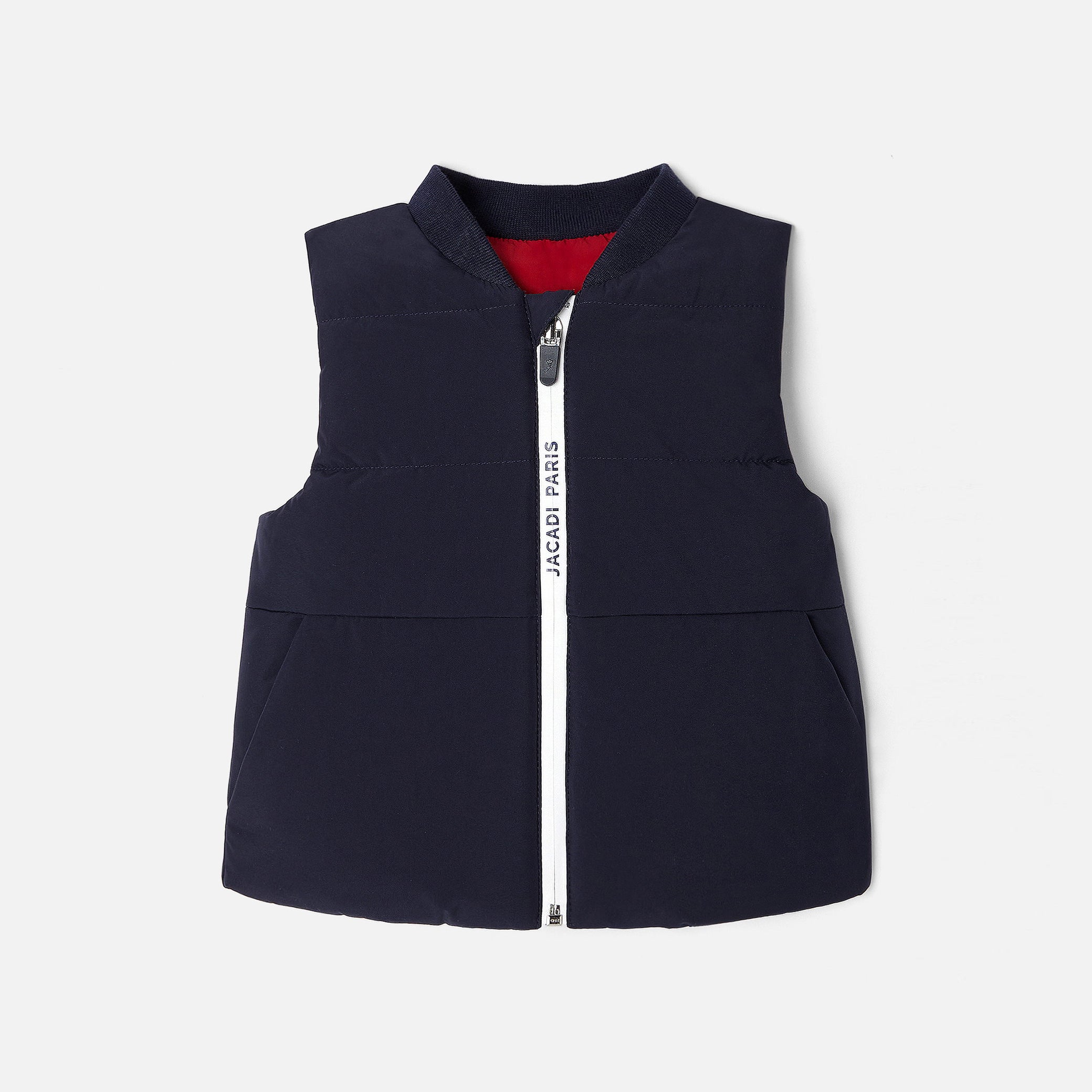 Toddler boy reversible puffer vest