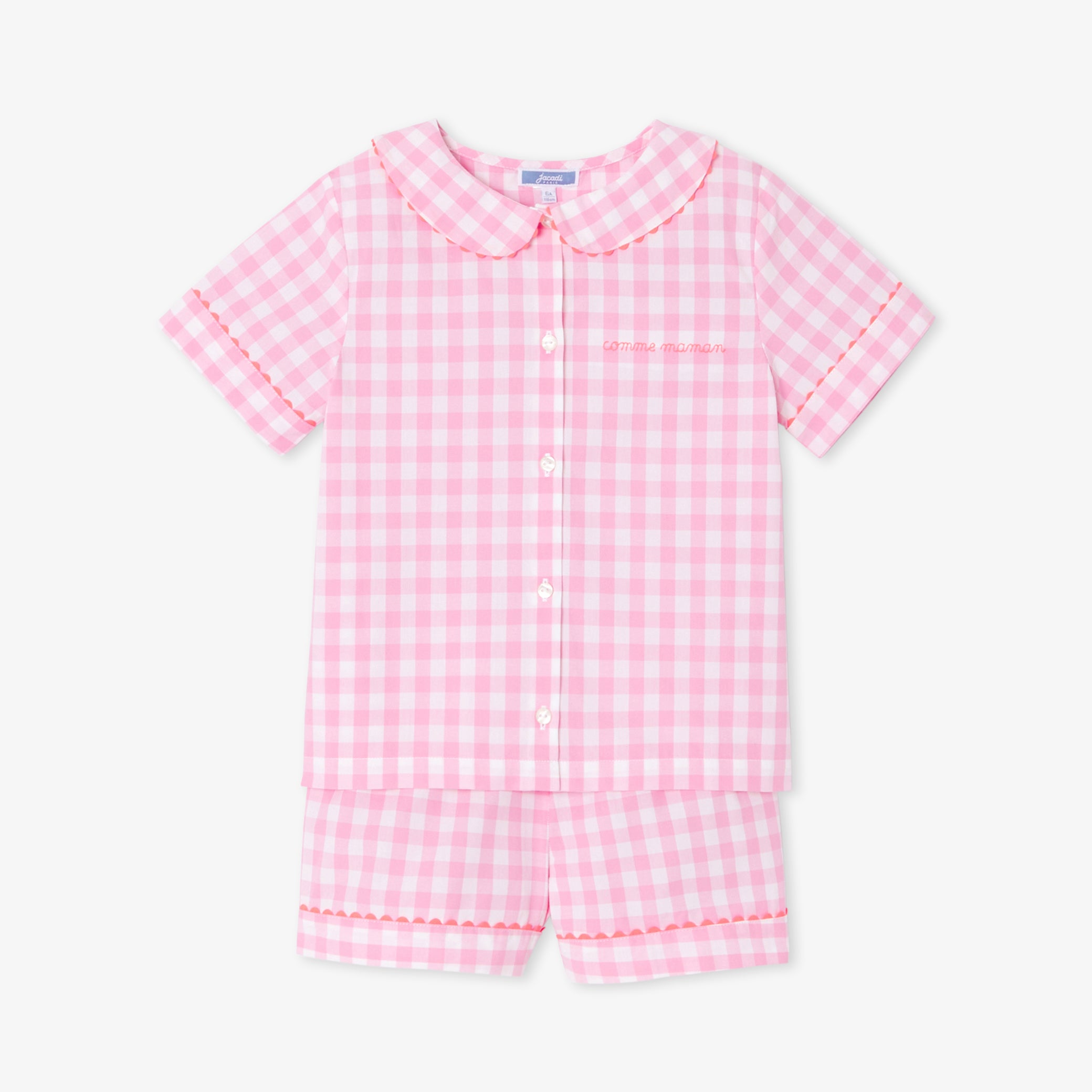Girl gingham short pyjamas