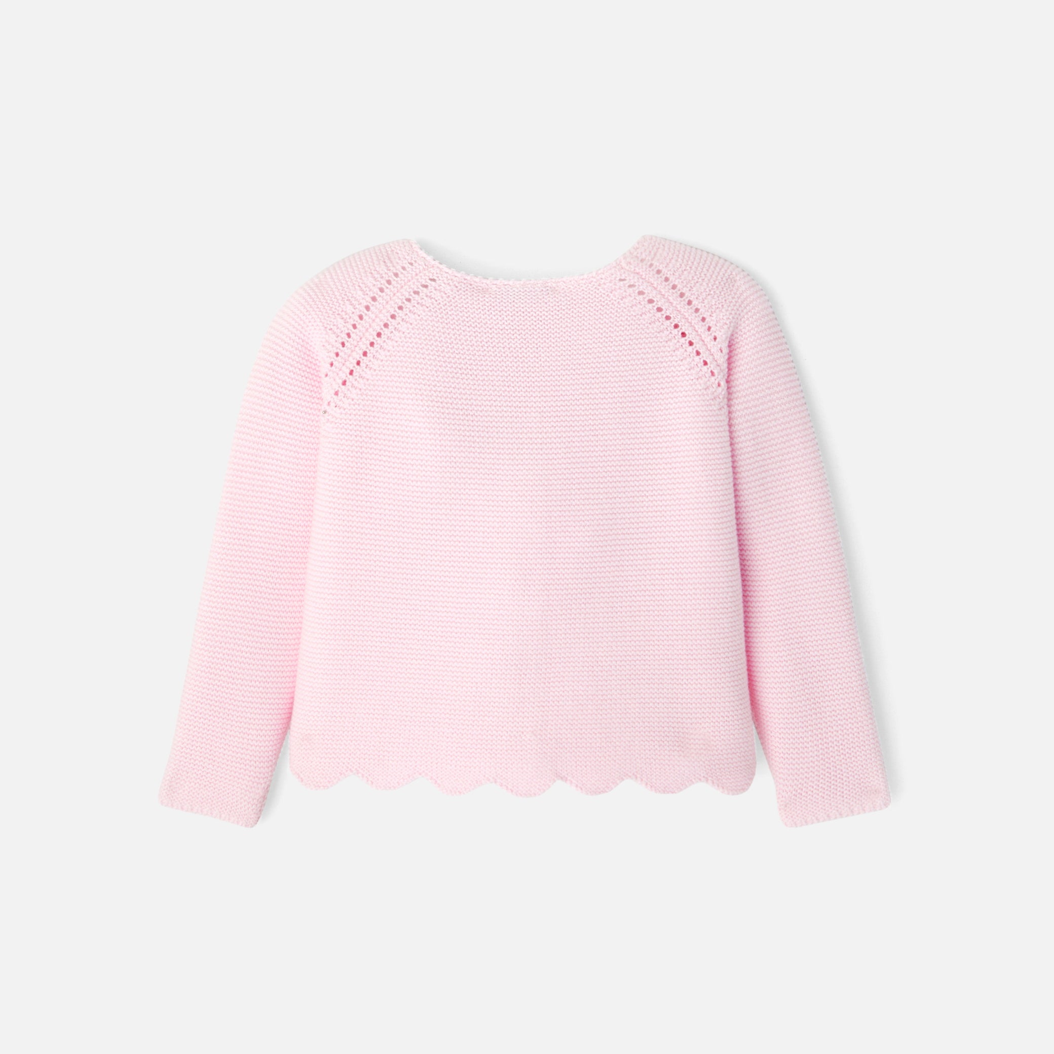 Toddler girl cardigan in garter stitch