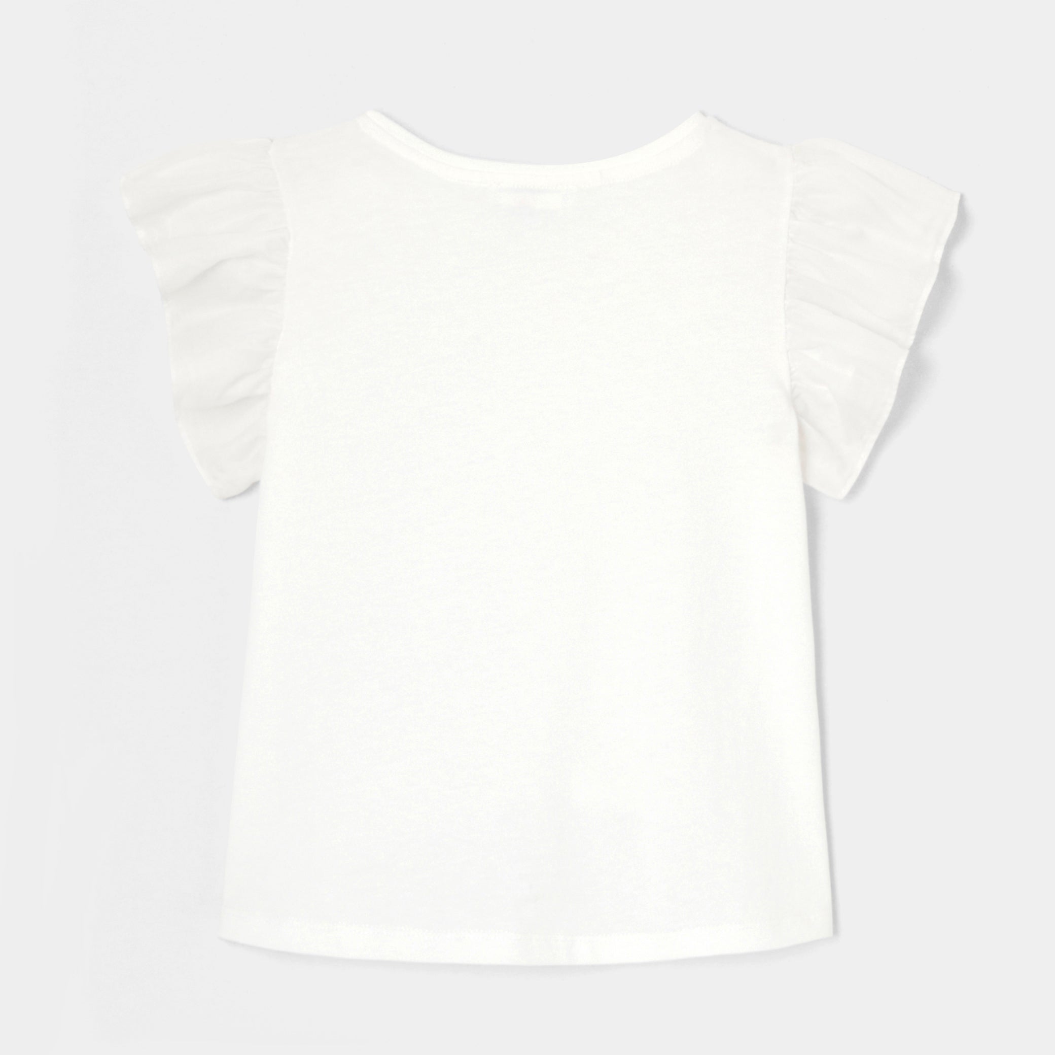 Girl T-shirt with ruffled sleeves