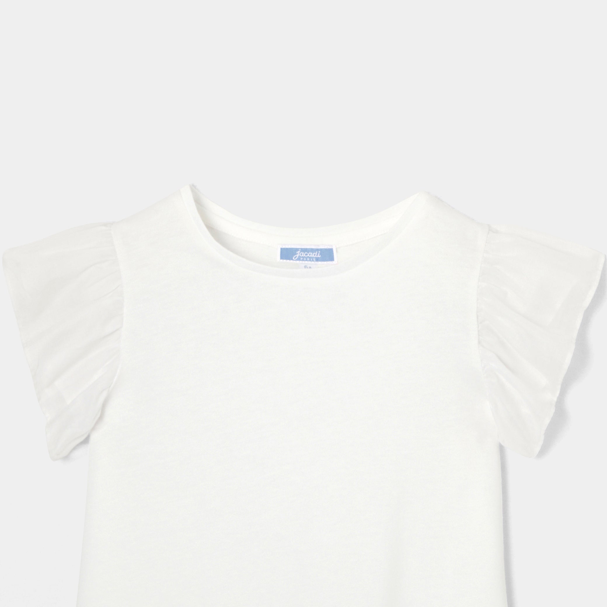 Girl T-shirt with ruffled sleeves