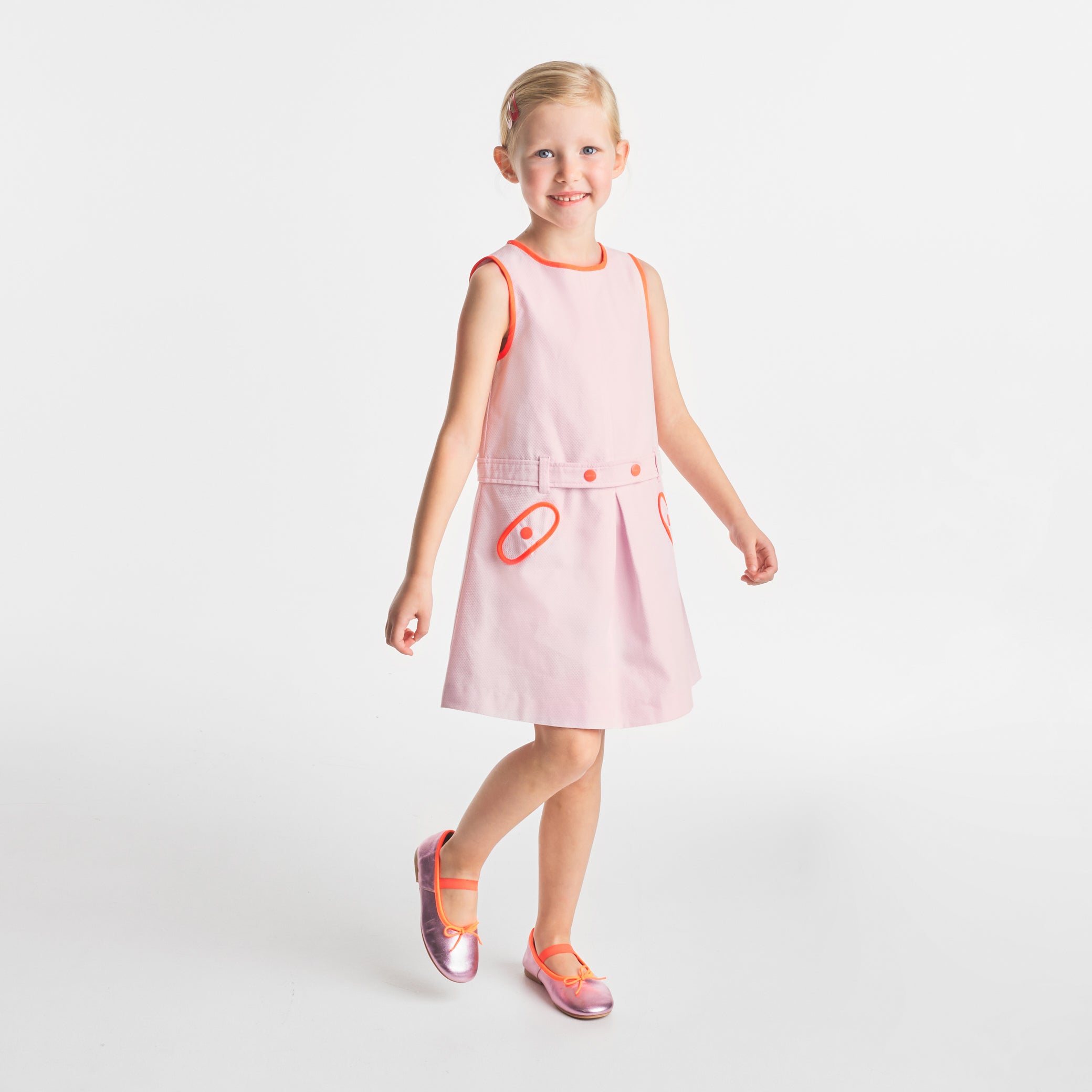 dress in honeycomb pique