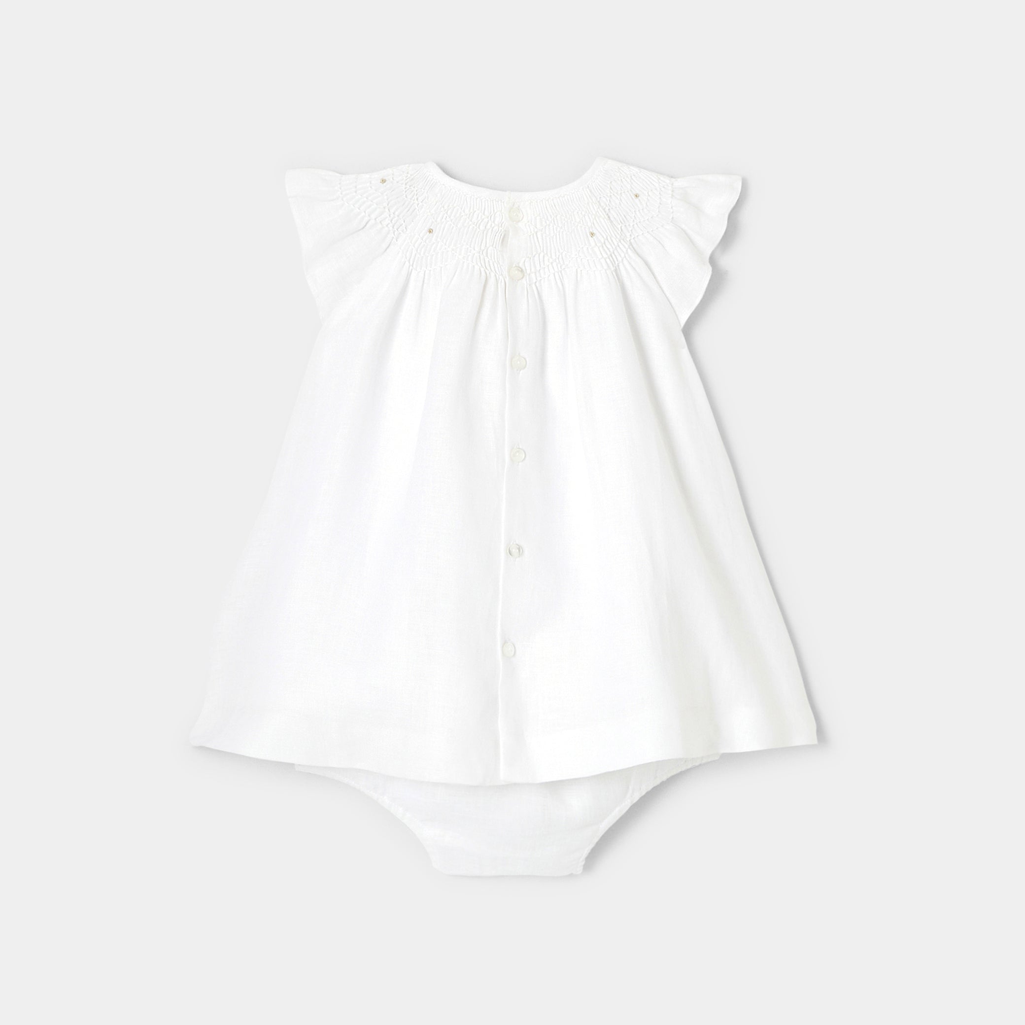 Toddler girl linen ceremony dress