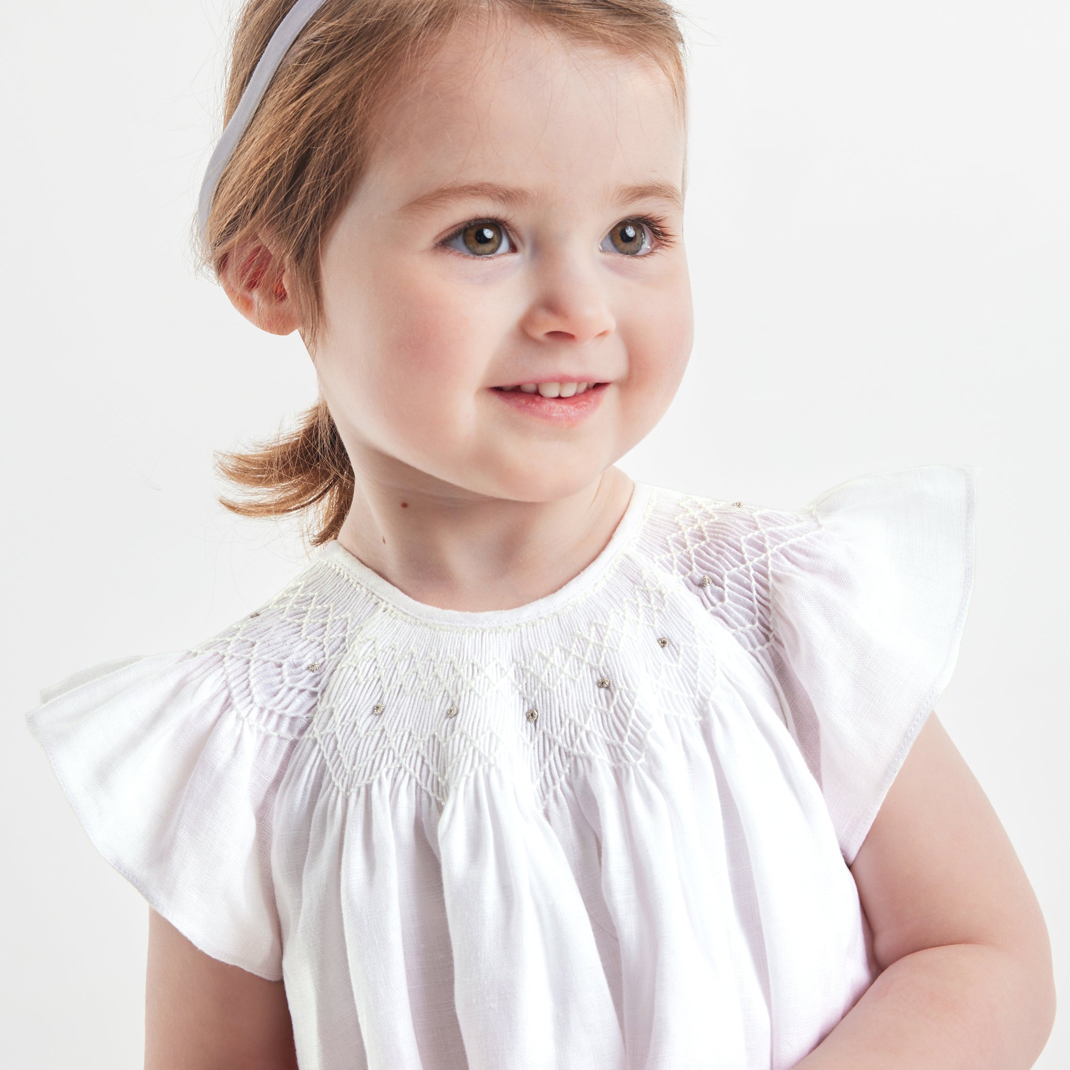 Toddler girl linen ceremony dress